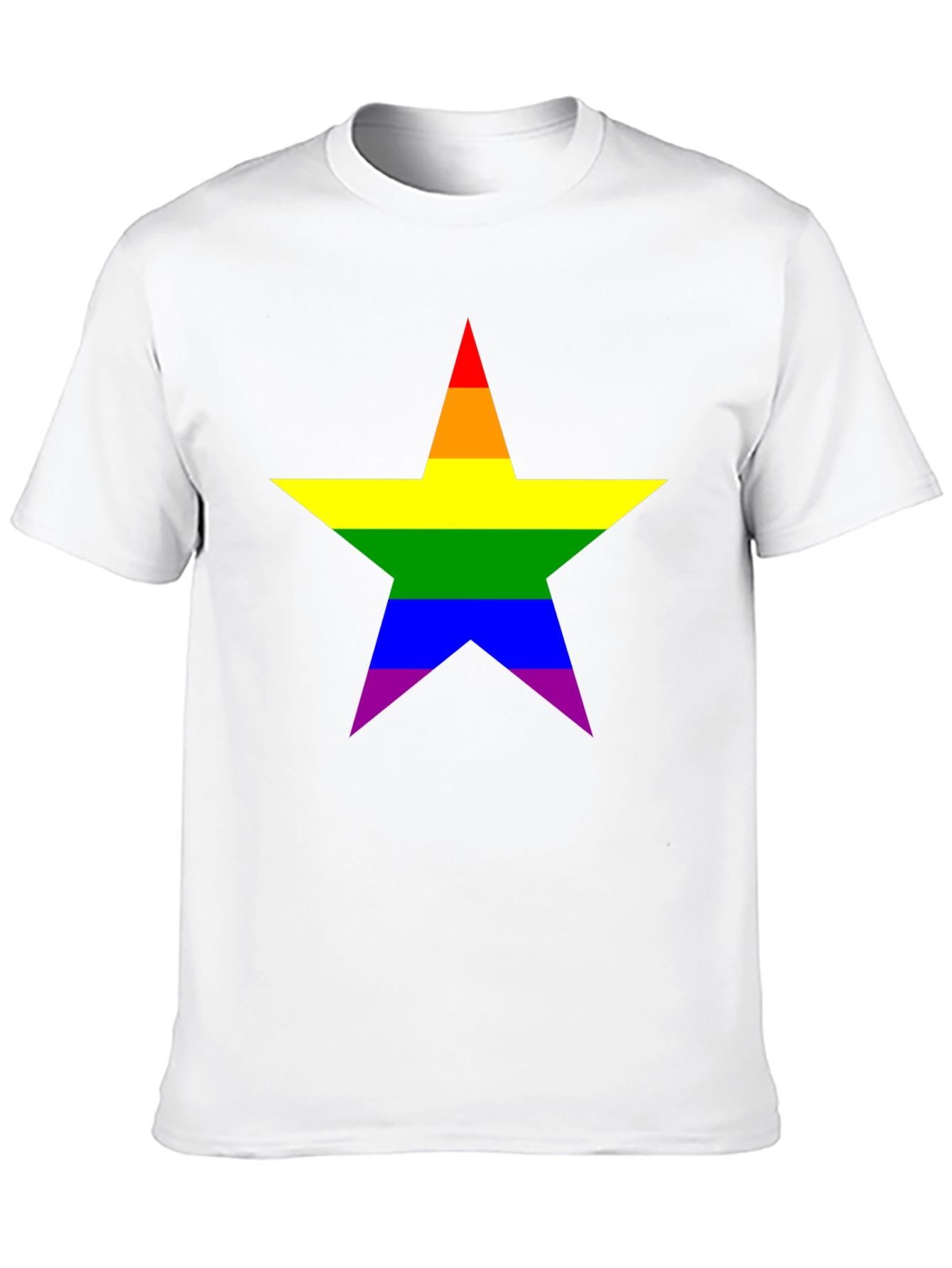 Pride Star Black Tee - LGBTQ+ Rainbow Star T-Shirt