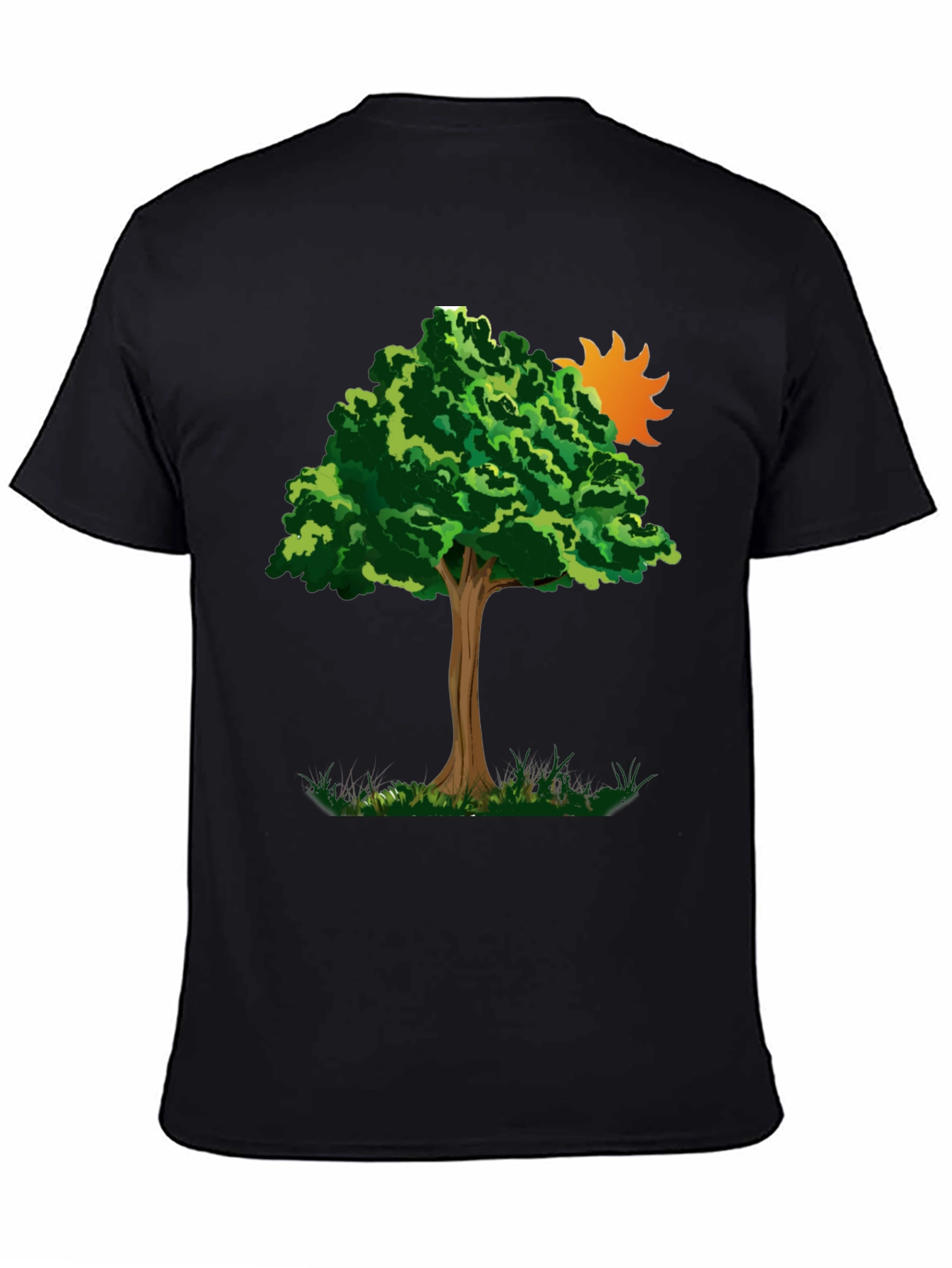 Nature Tree Graphic Tee - Black Cotton Blend