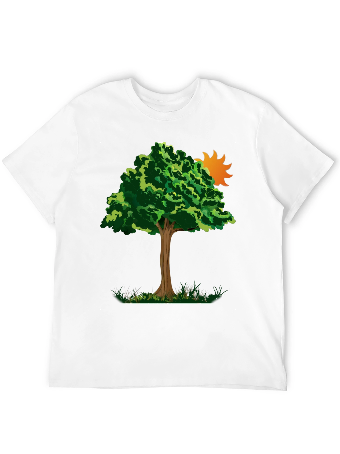 Nature Tree Graphic Tee - Black Cotton Blend