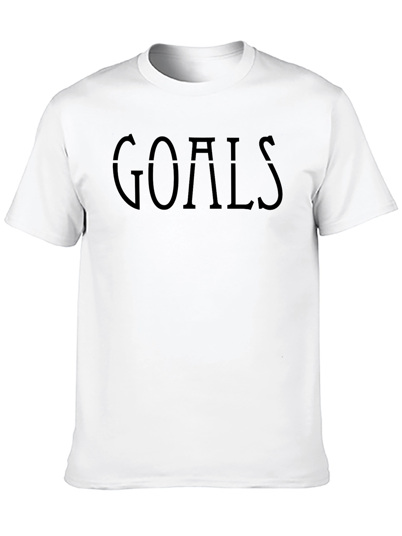 Mens Black Goals Graphic T-Shirt