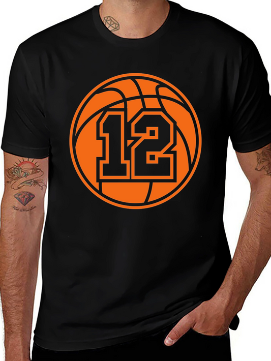 Basketball Jersey Number 12 Graphic T-Shirt