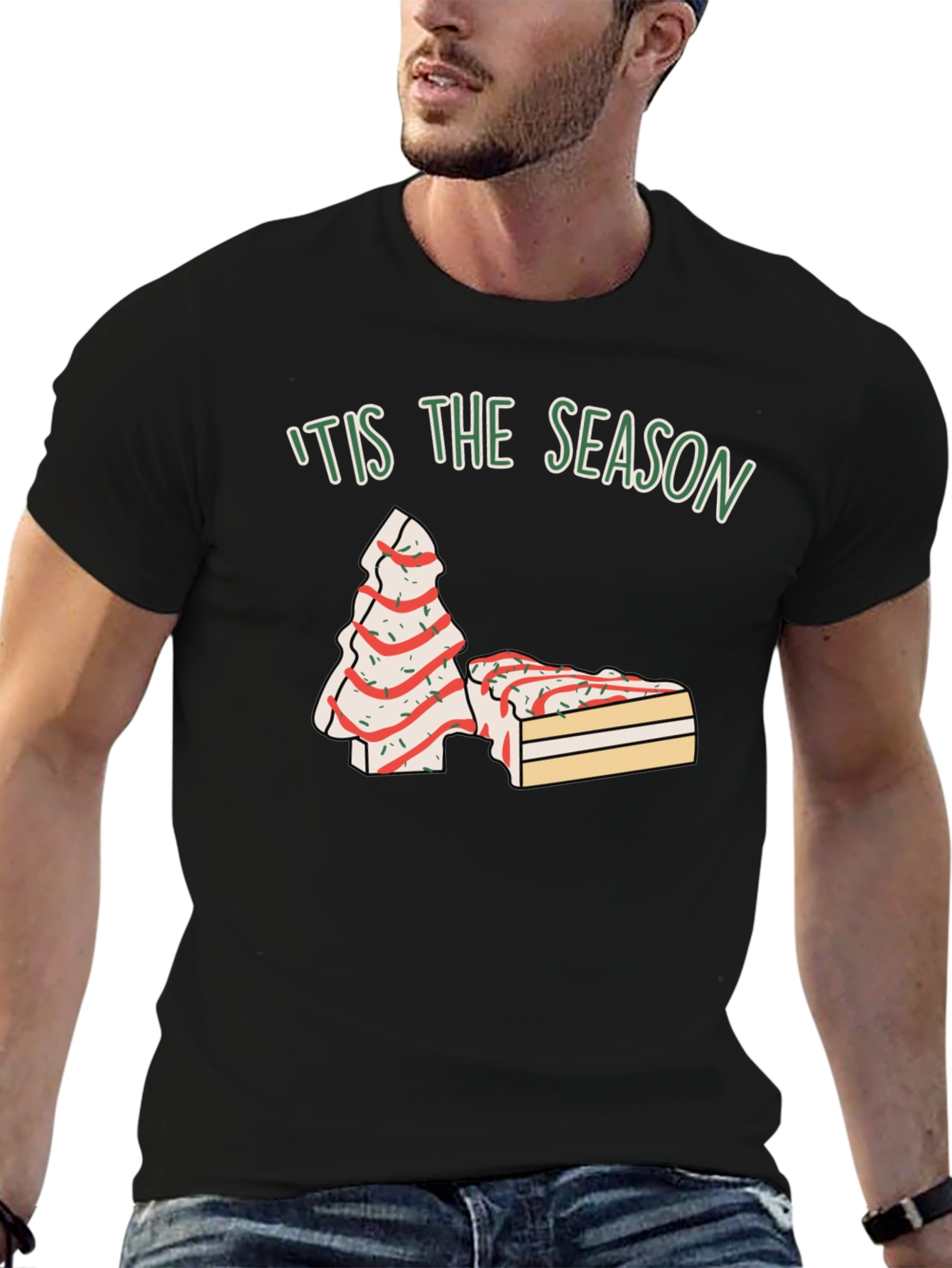 Tis The Season Christmas Tree Cake T-Shirt