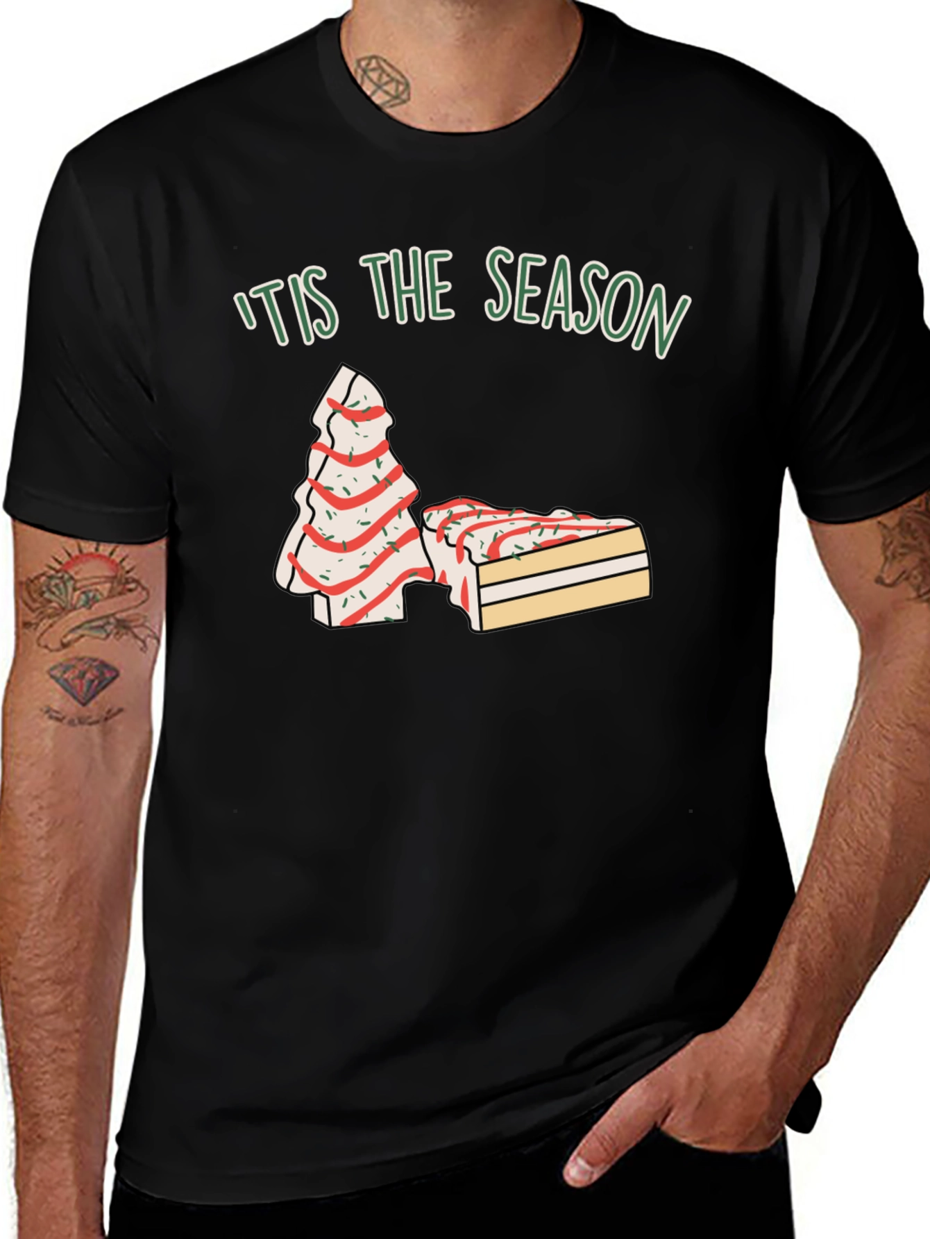 Tis The Season Christmas Tree Cake T-Shirt