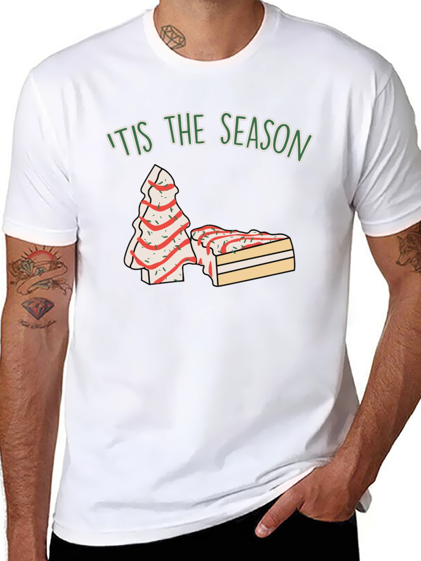 Tis The Season Christmas Tree Cake T-Shirt