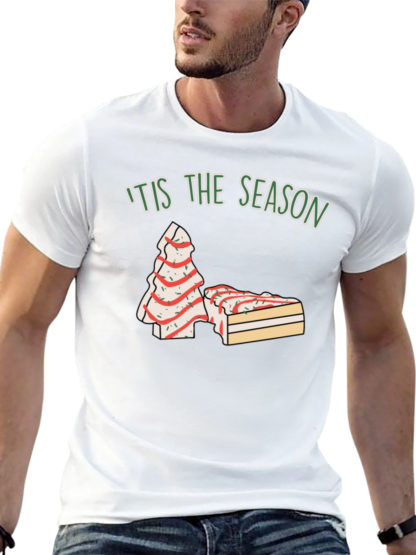 Tis The Season Christmas Tree Cake T-Shirt