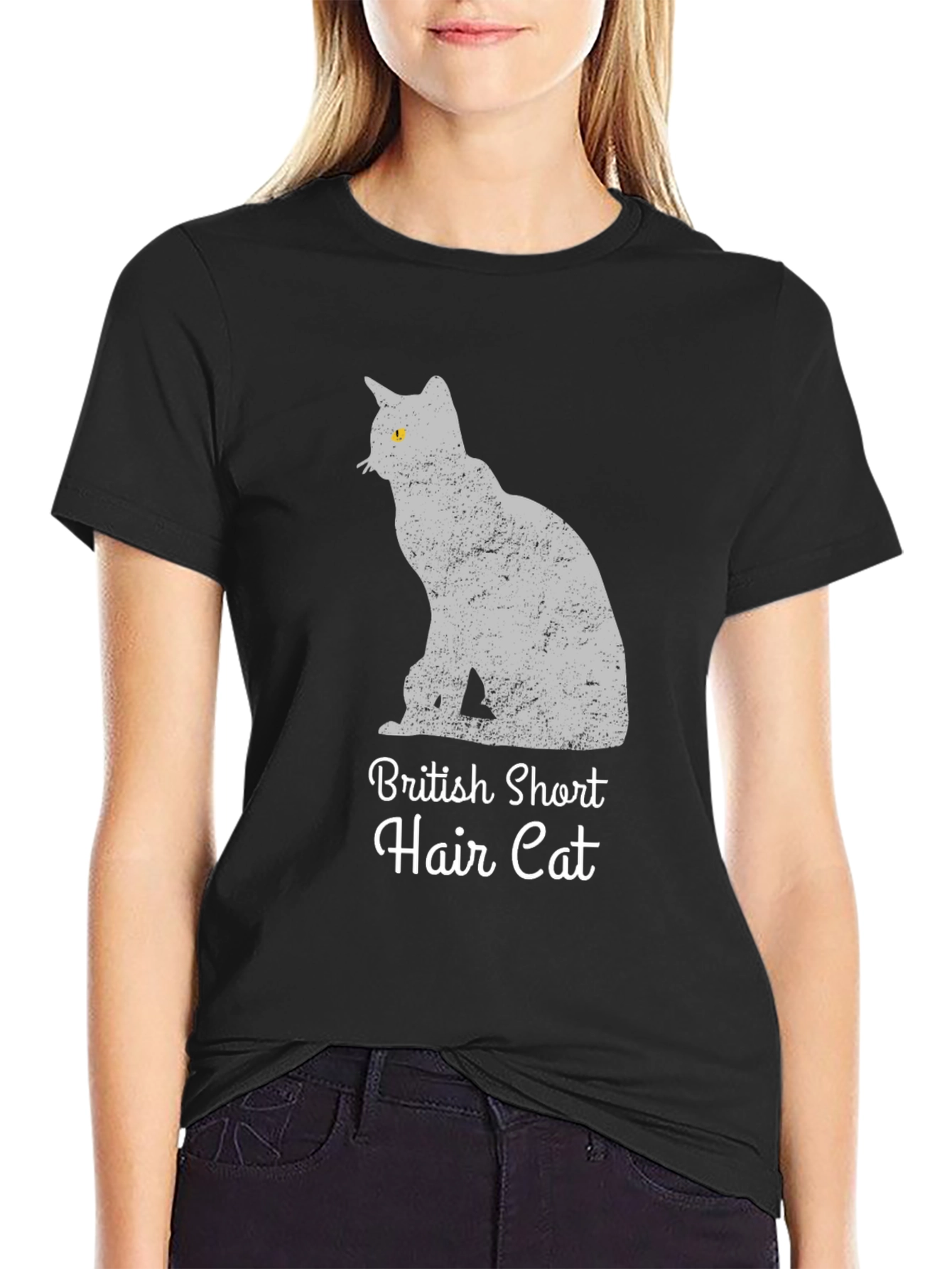 British Shorthair Cat Graphic T-Shirt