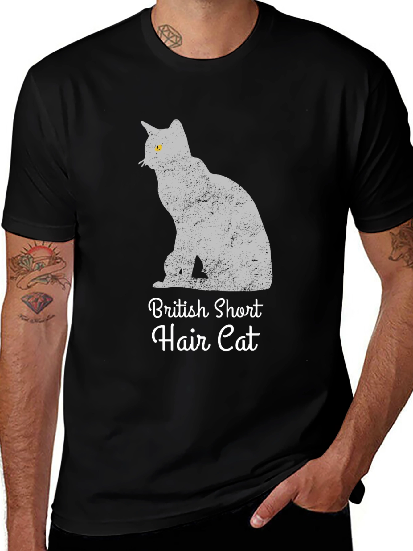 British Shorthair Cat Graphic T-Shirt