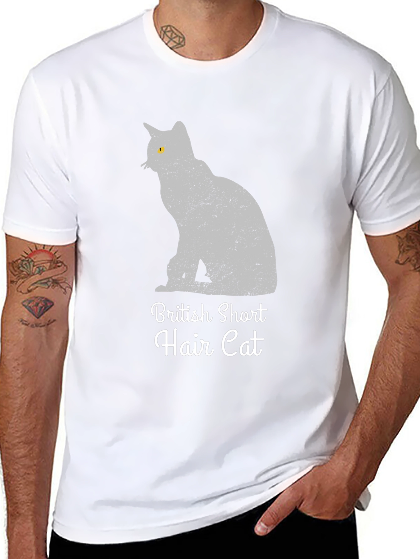British Shorthair Cat Graphic T-Shirt