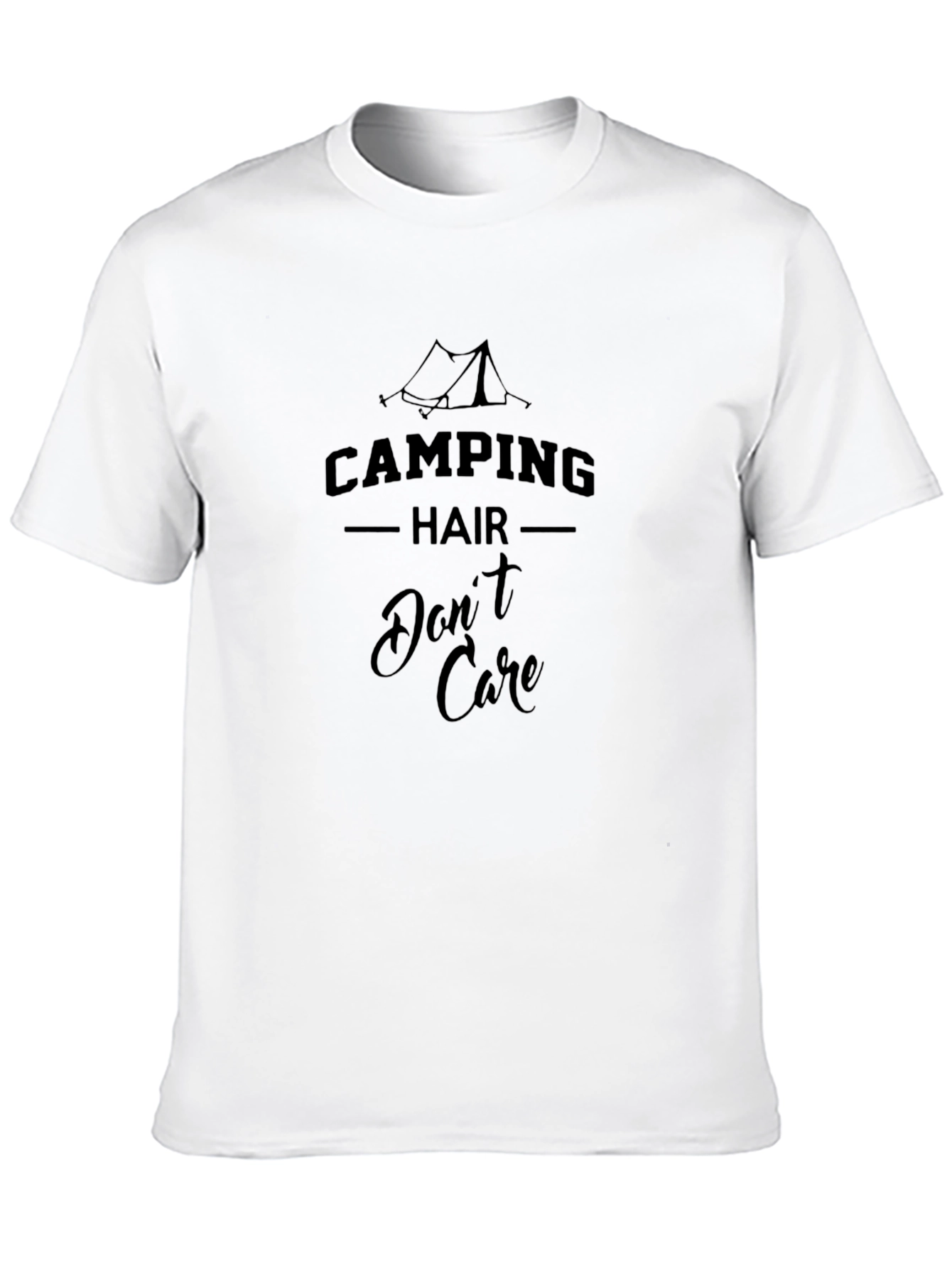 Camping Hair Dont Care Graphic Tee