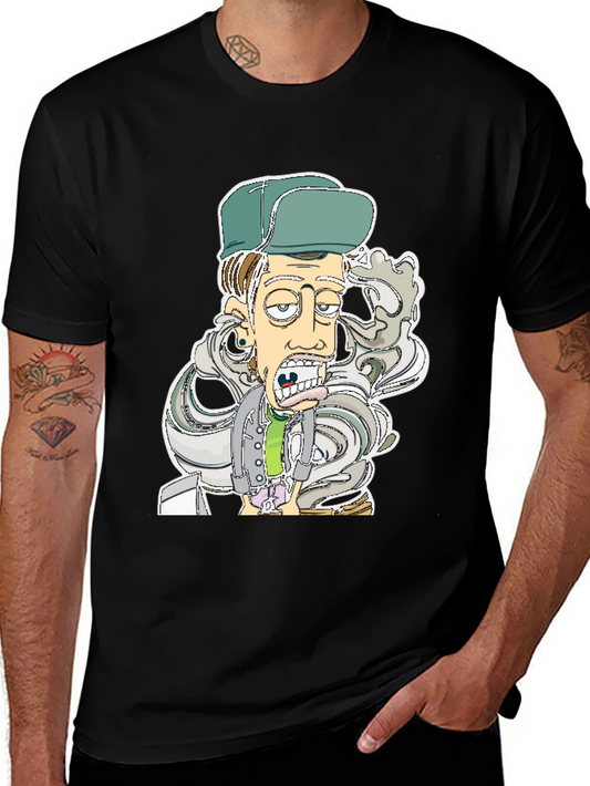 Cartoon Character Graphic Black T-Shirt