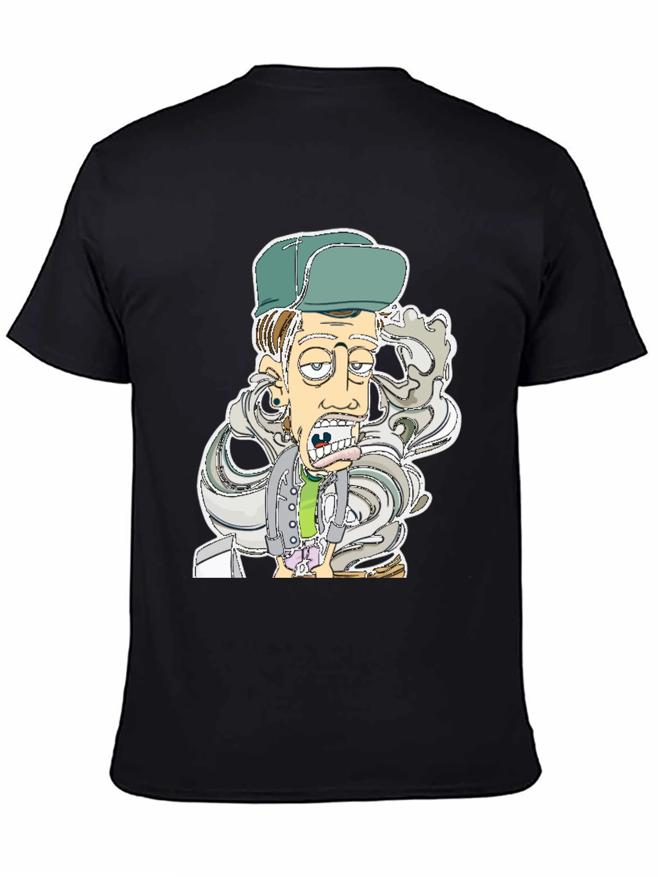 Cartoon Character Graphic Black T-Shirt