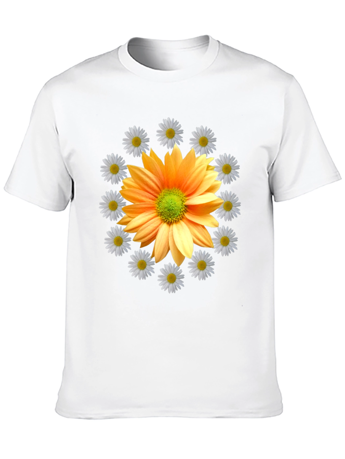Floral Graphic Tee - Sunflower and Daisies