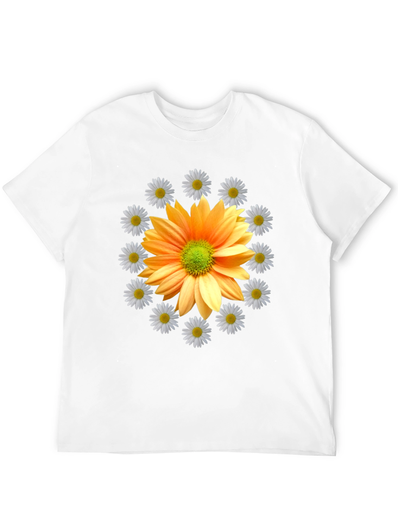 Floral Graphic Tee - Sunflower and Daisies