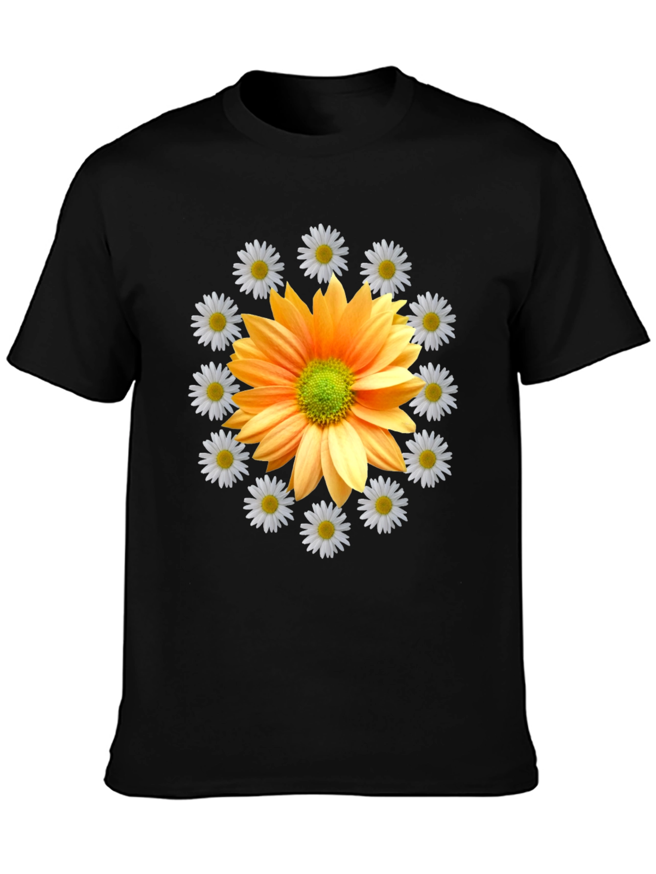 Floral Graphic Tee - Sunflower and Daisies