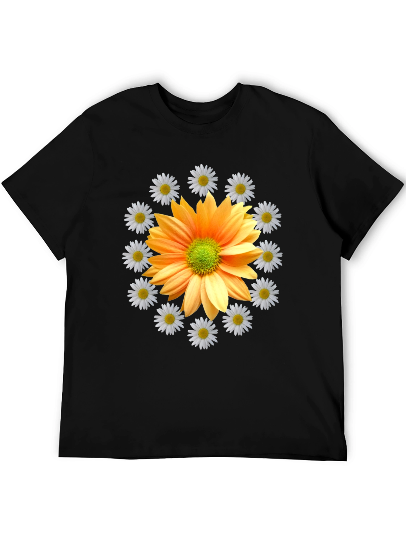 Floral Graphic Tee - Sunflower and Daisies
