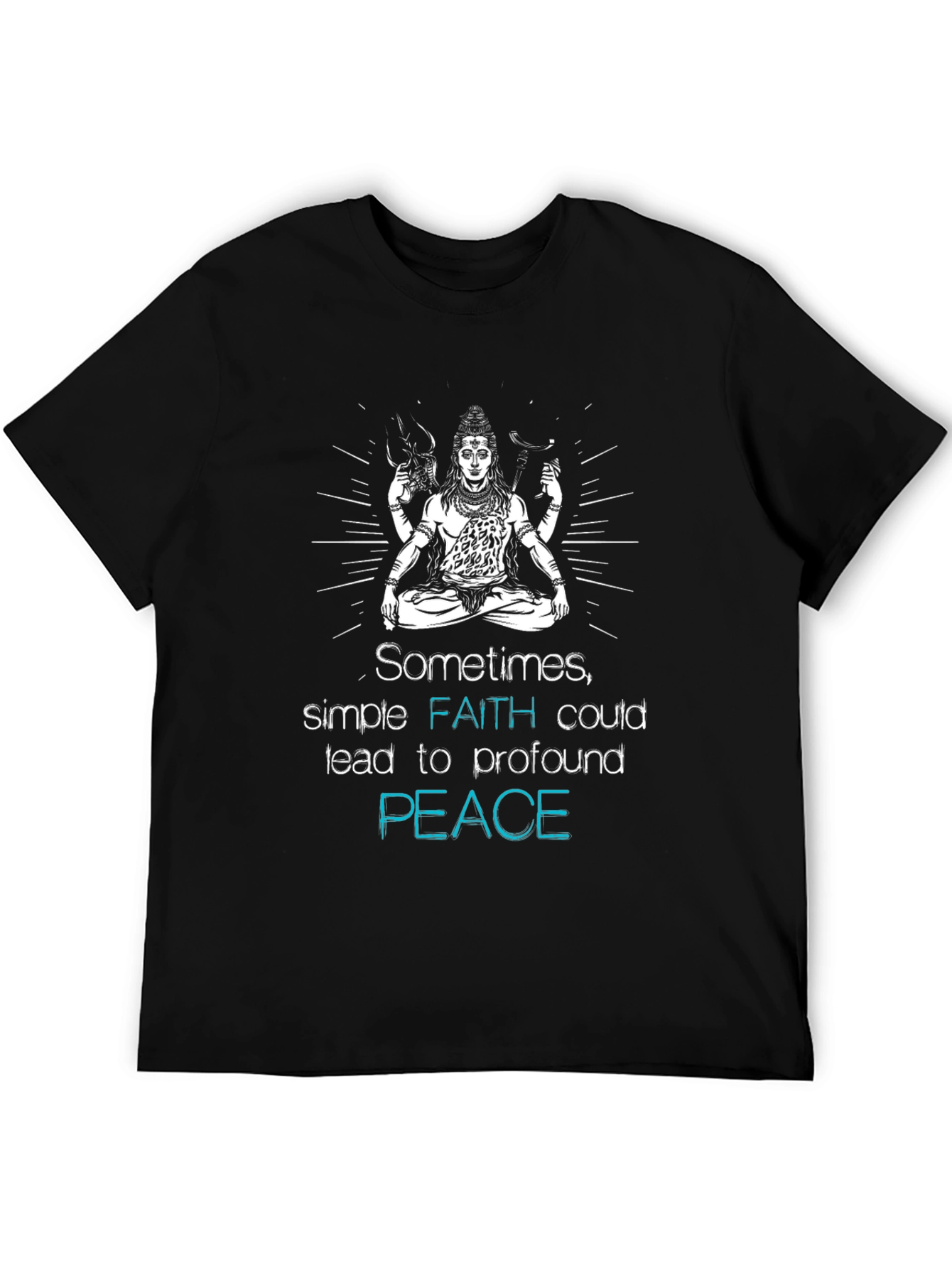 Shiva Graphic Tee: Faith & Peace