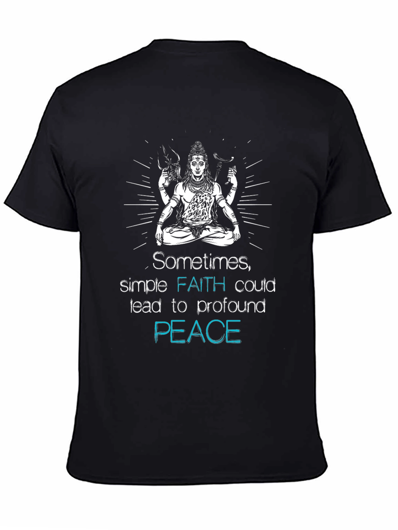 Shiva Graphic Tee: Faith & Peace