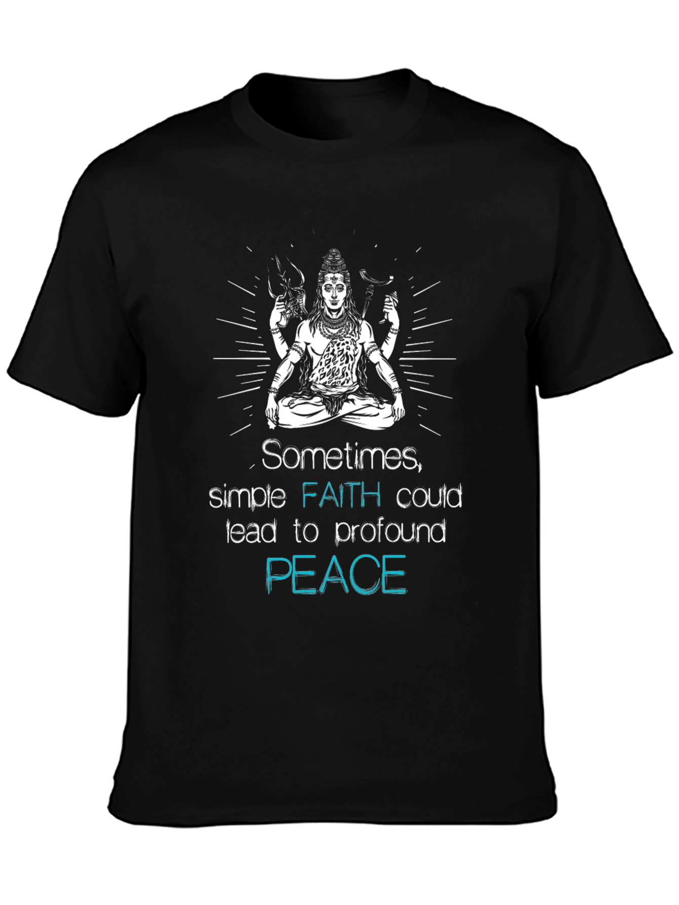 Shiva Graphic Tee: Faith & Peace