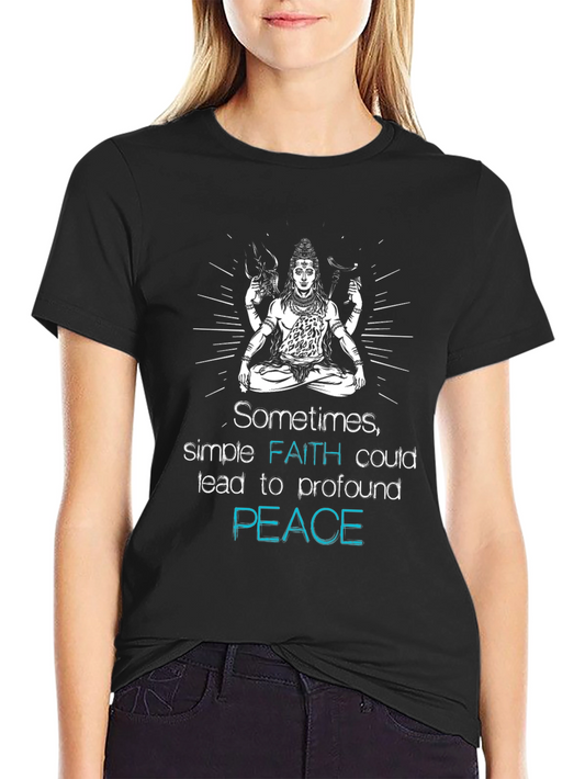 Shiva Graphic Tee: Faith & Peace