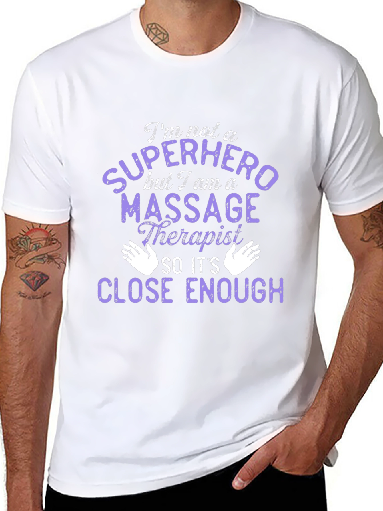 Massage Therapist Superhero T-Shirt - Black