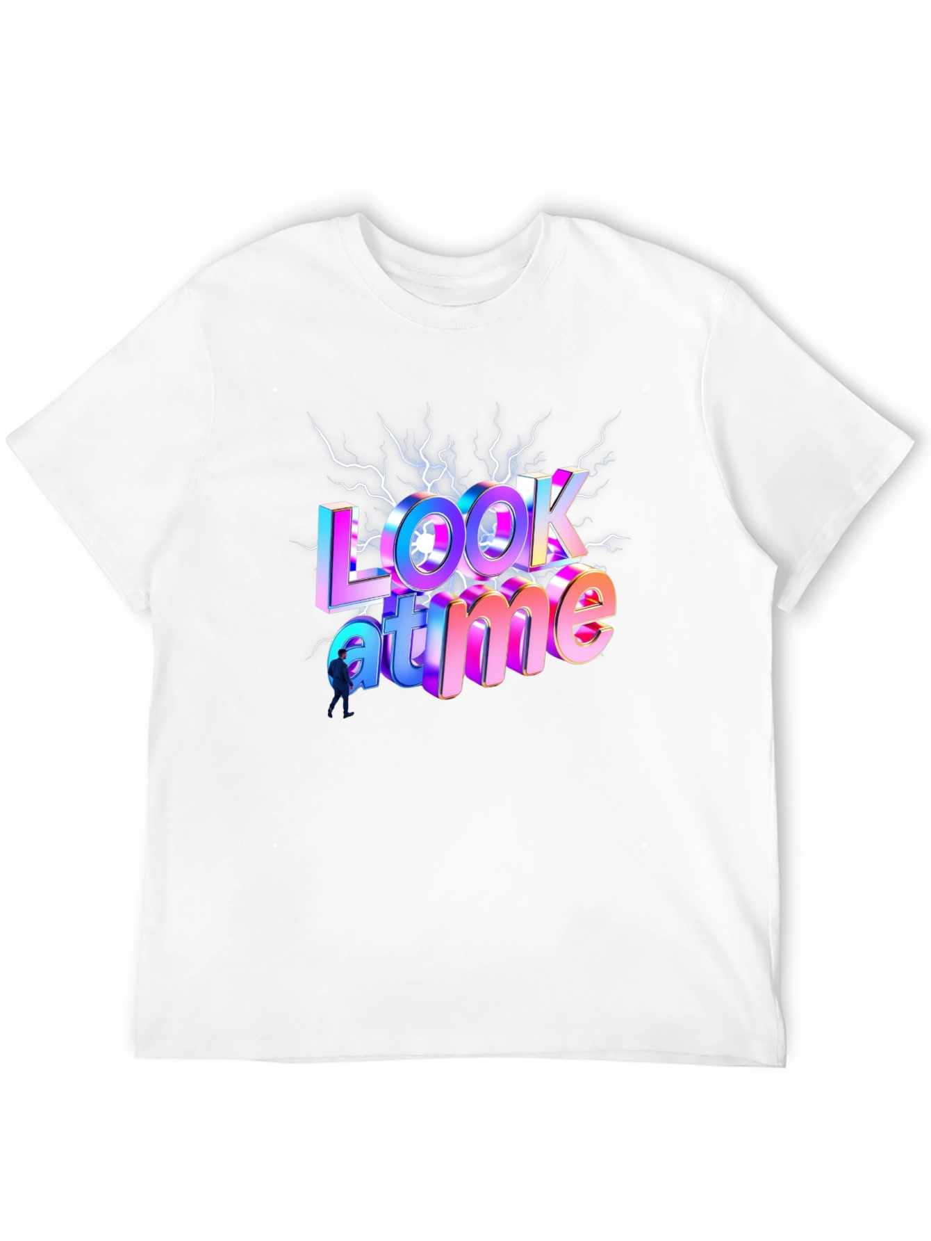 Look At Me Time Black Graphic Tee