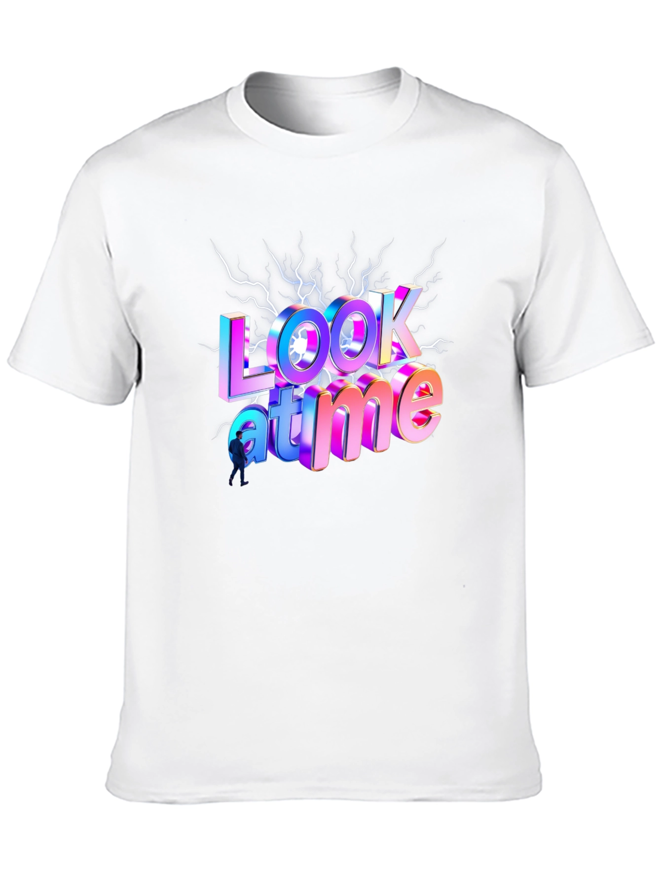 Look At Me Time Black Graphic Tee