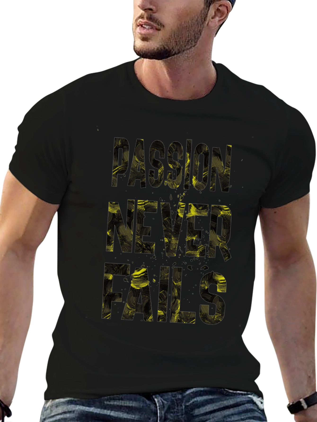 Passion Never Fails Graphic Tee - Black