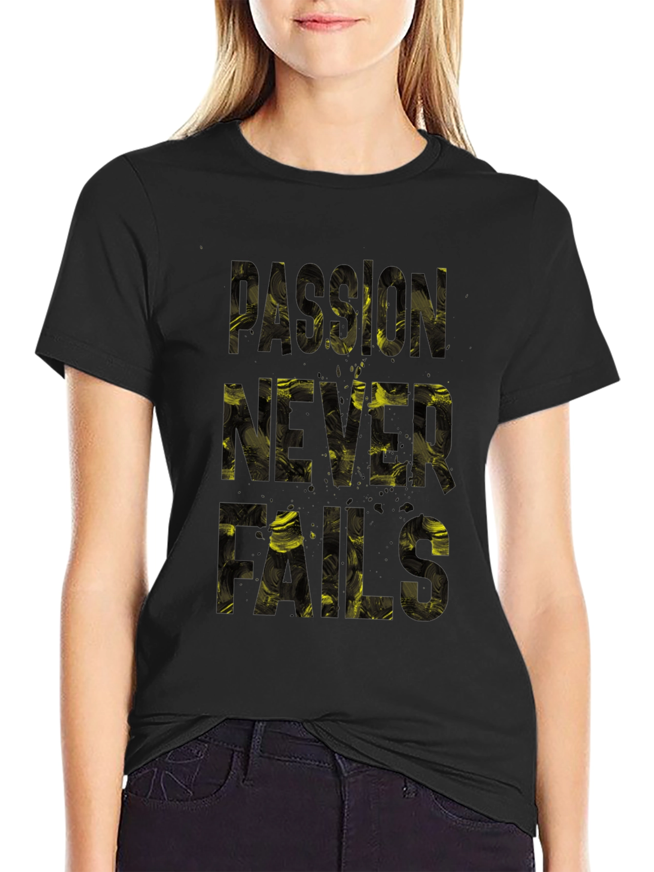 Passion Never Fails Graphic Tee - Black