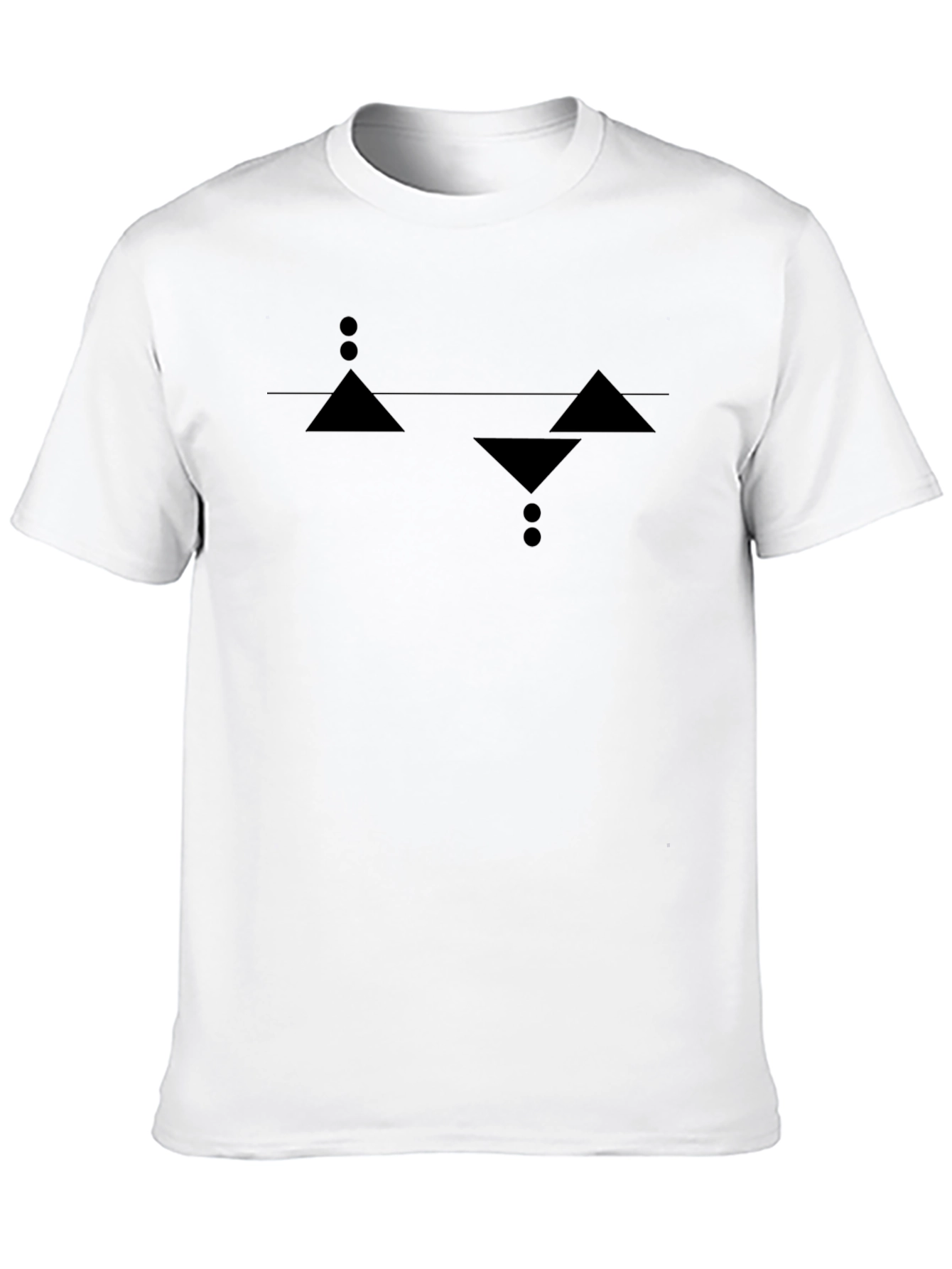 Geometric Graphic Tee - Modern Black T-Shirt