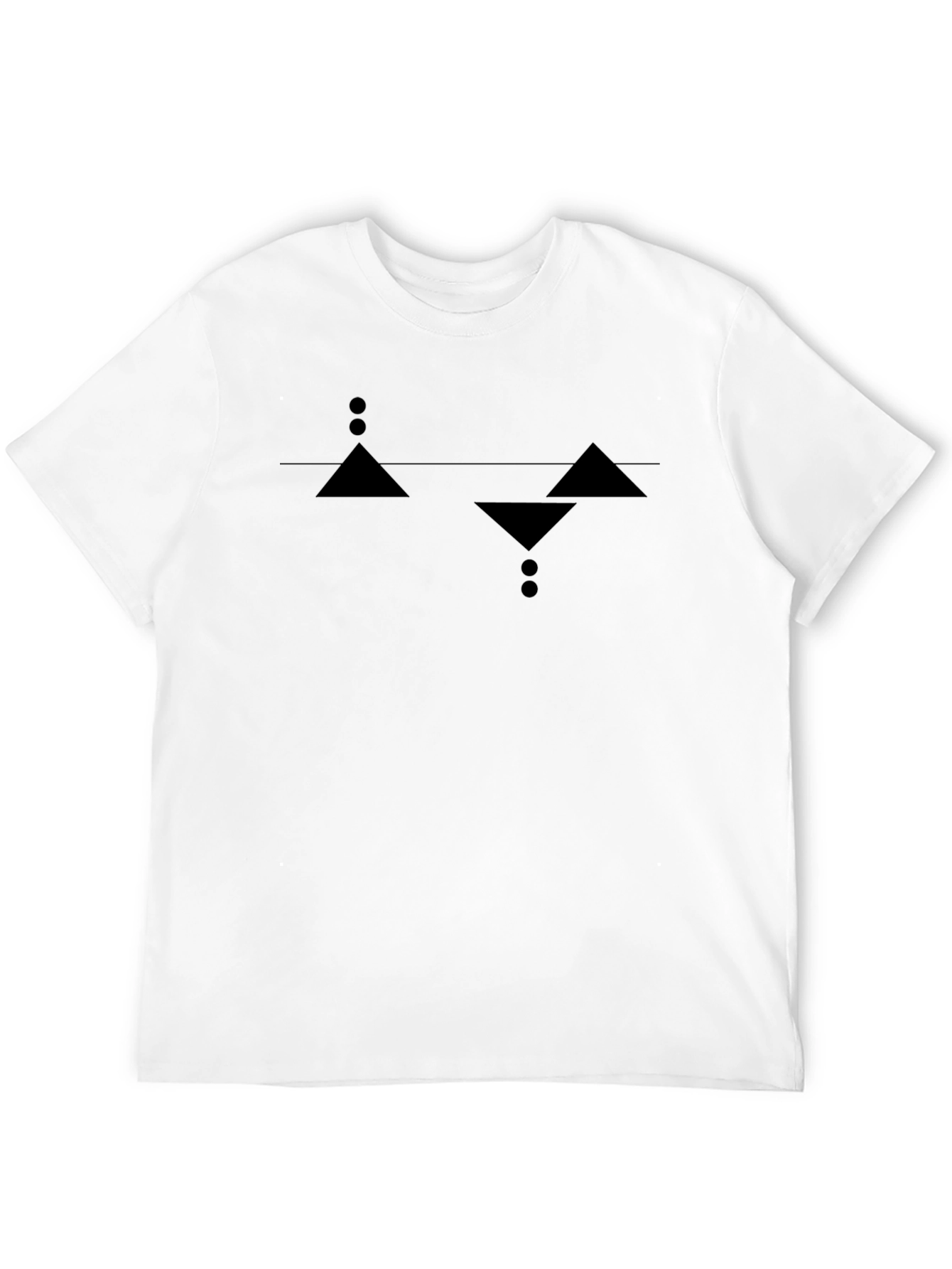 Geometric Graphic Tee - Modern Black T-Shirt
