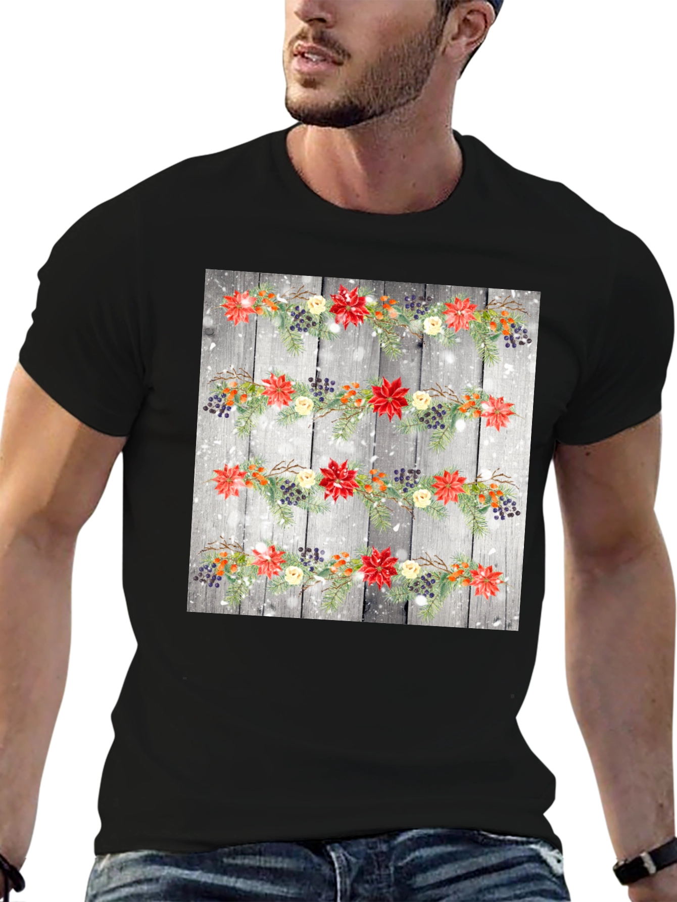 Festive Floral Garland T-Shirt