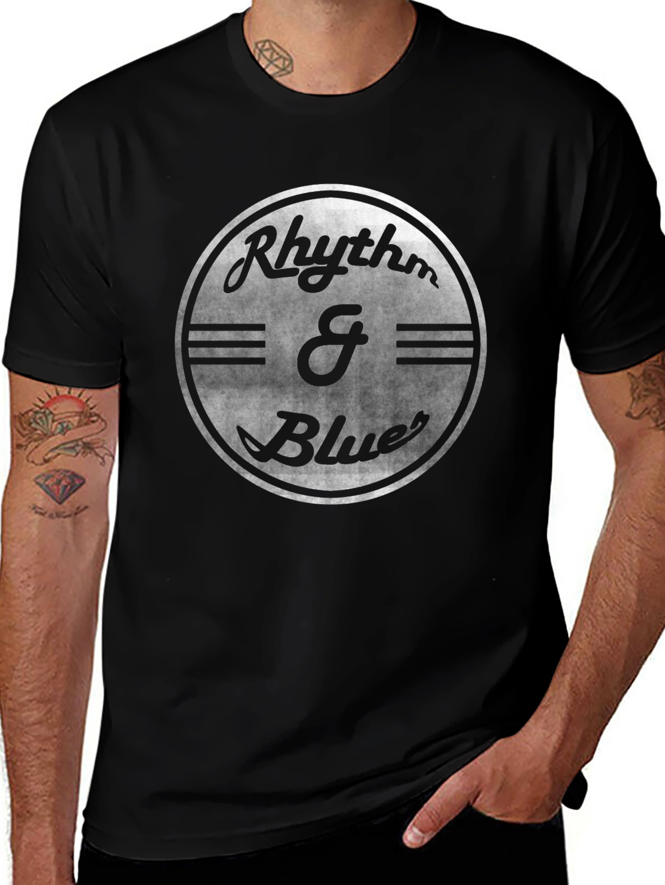 Rhythm & Blues Black Graphic T-Shirt