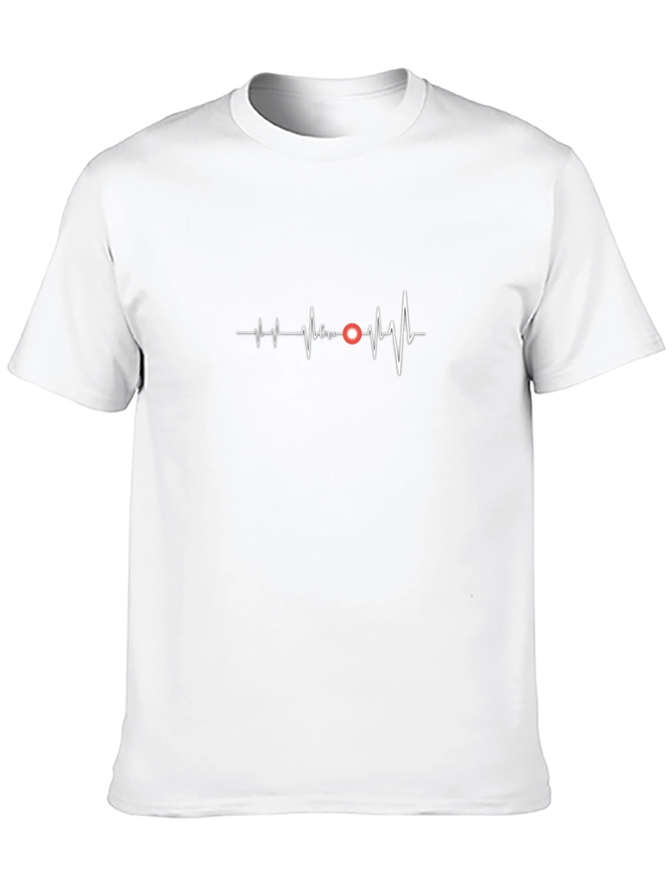 Heartbeat Love Graphic T-Shirt - Stylish Black Tee