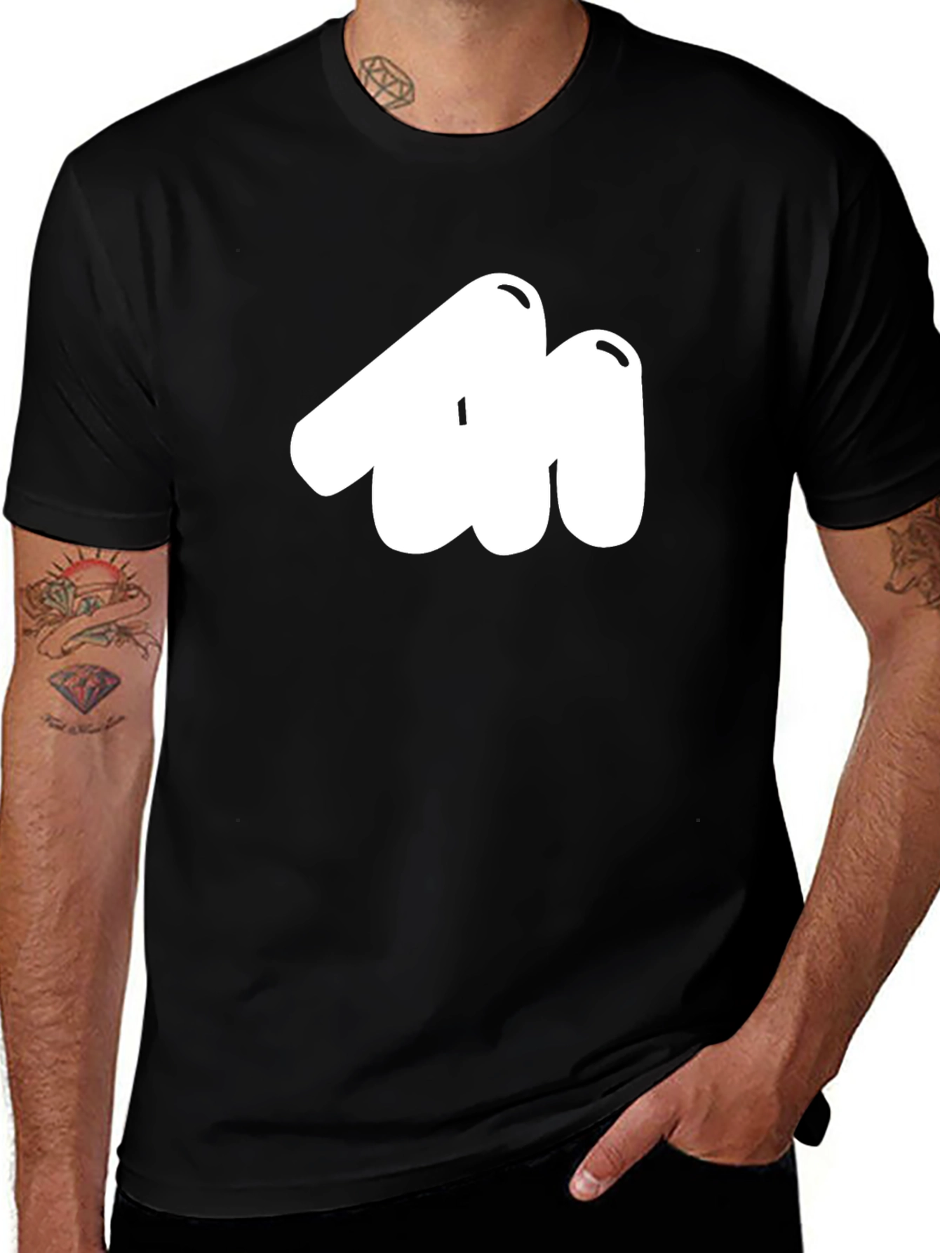 Abstract Graphic Black T-Shirt - Modern Casual Wear
