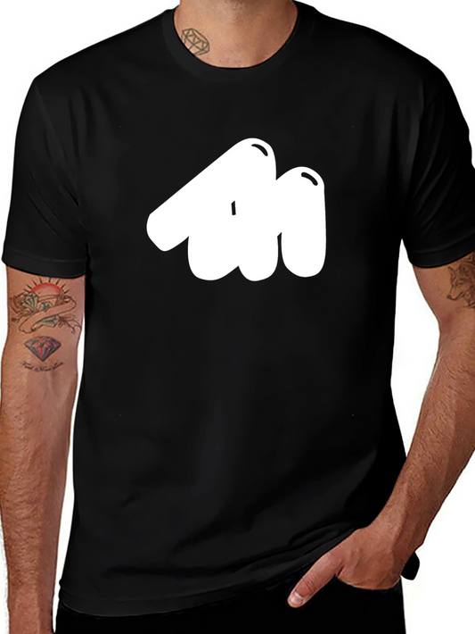 Abstract Graphic Black T-Shirt - Modern Casual Wear