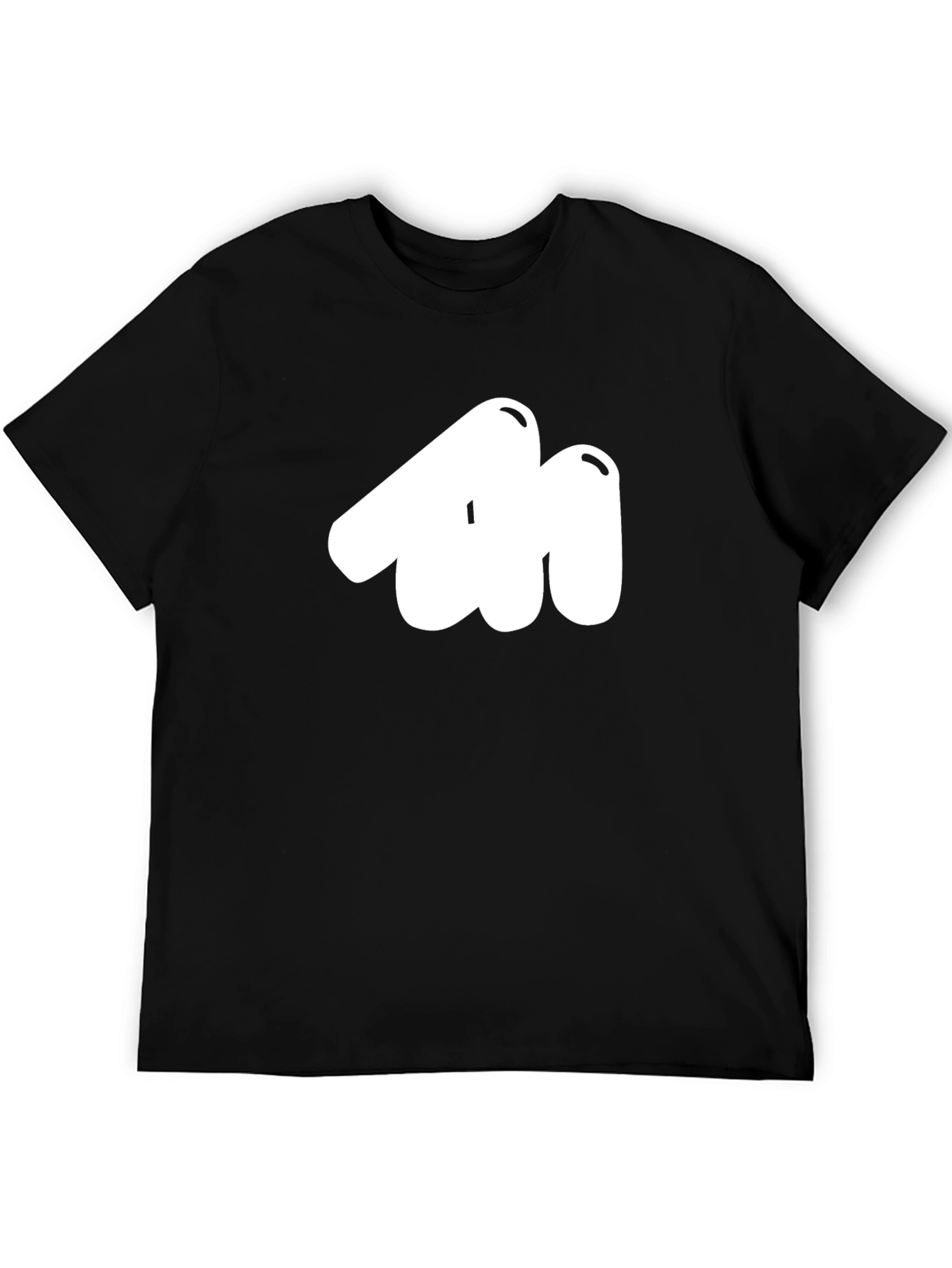 Abstract Graphic Black T-Shirt - Modern Casual Wear
