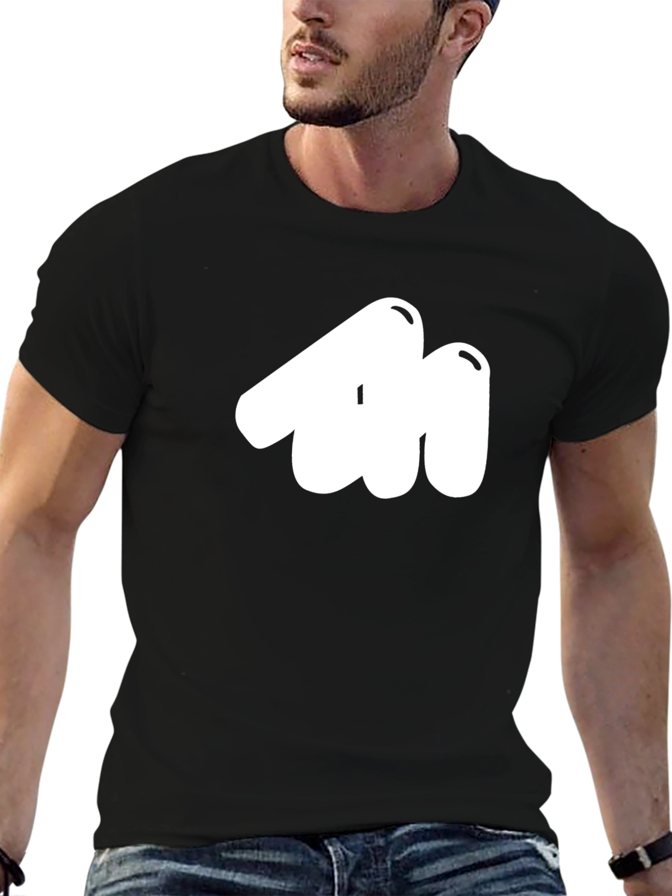 Abstract Graphic Black T-Shirt - Modern Casual Wear