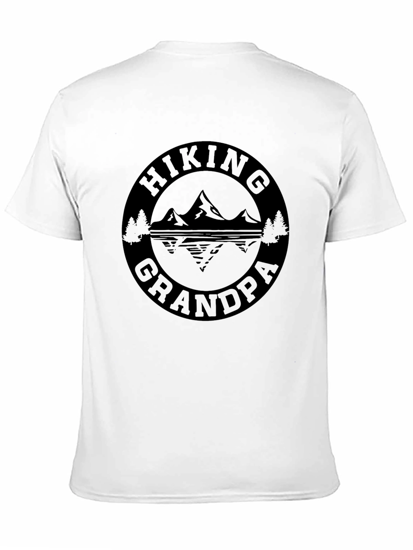 Hiking Grandpa Black Graphic T-Shirt