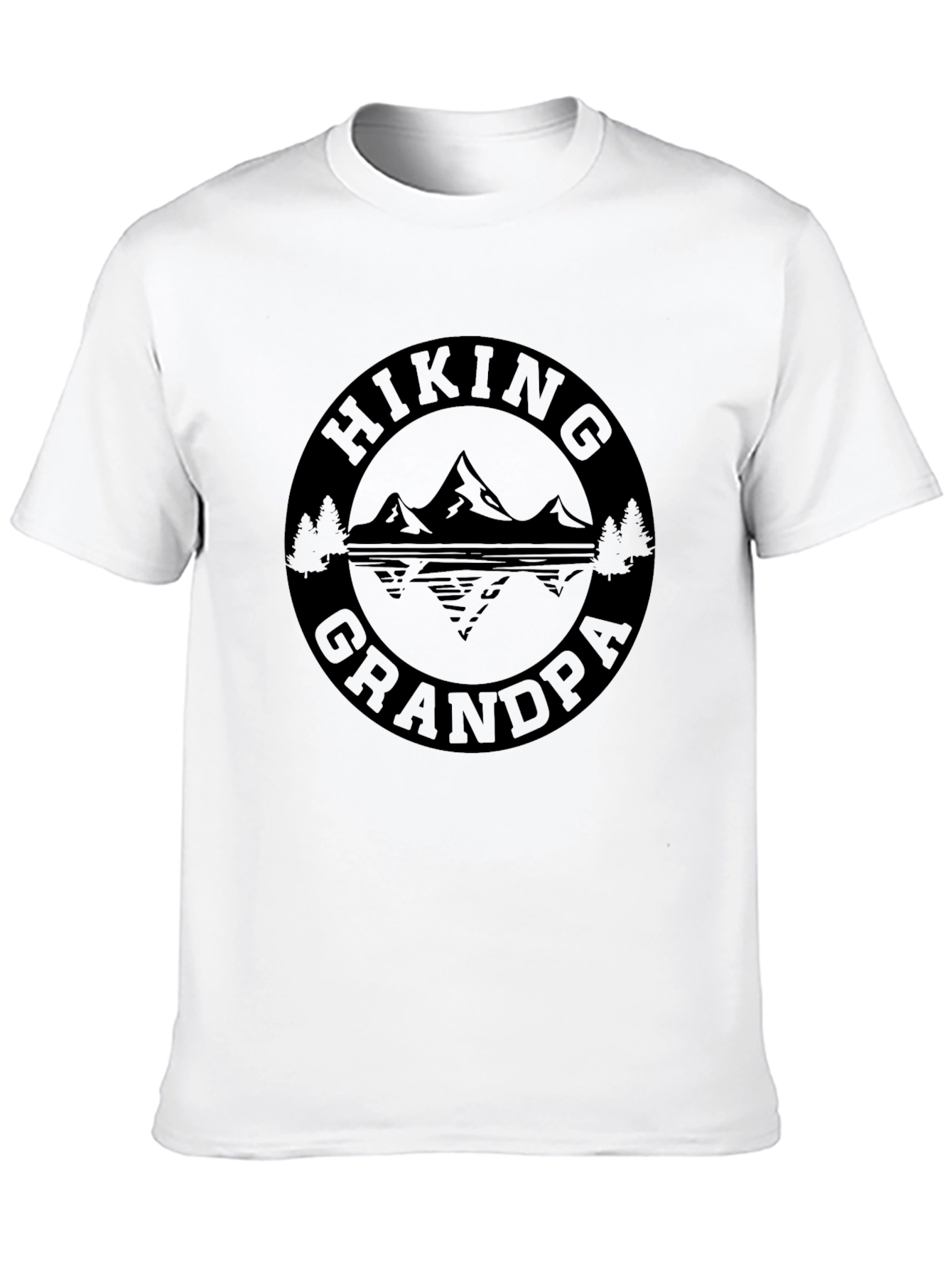 Hiking Grandpa Black Graphic T-Shirt