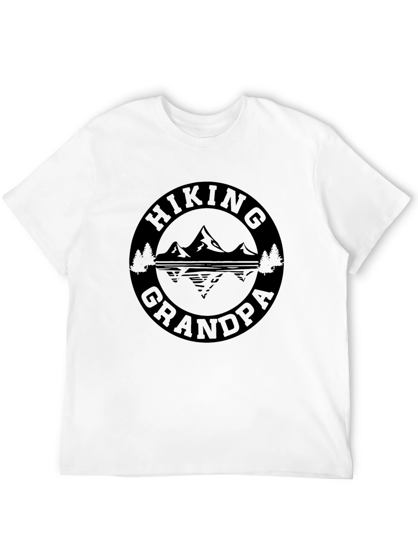 Hiking Grandpa Black Graphic T-Shirt