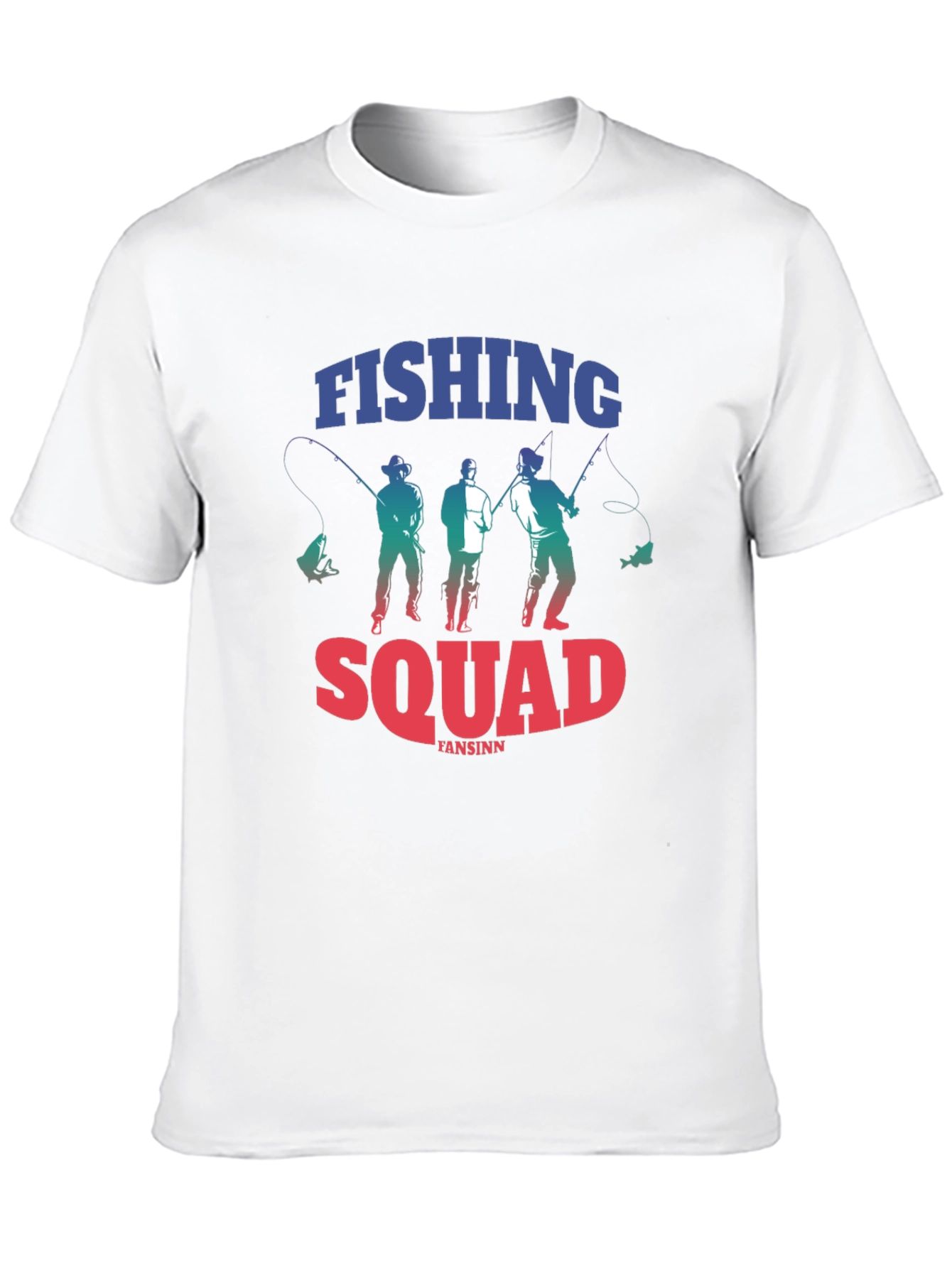 Fishing Squad Graphic Tee - Black Cotton T-Shirt