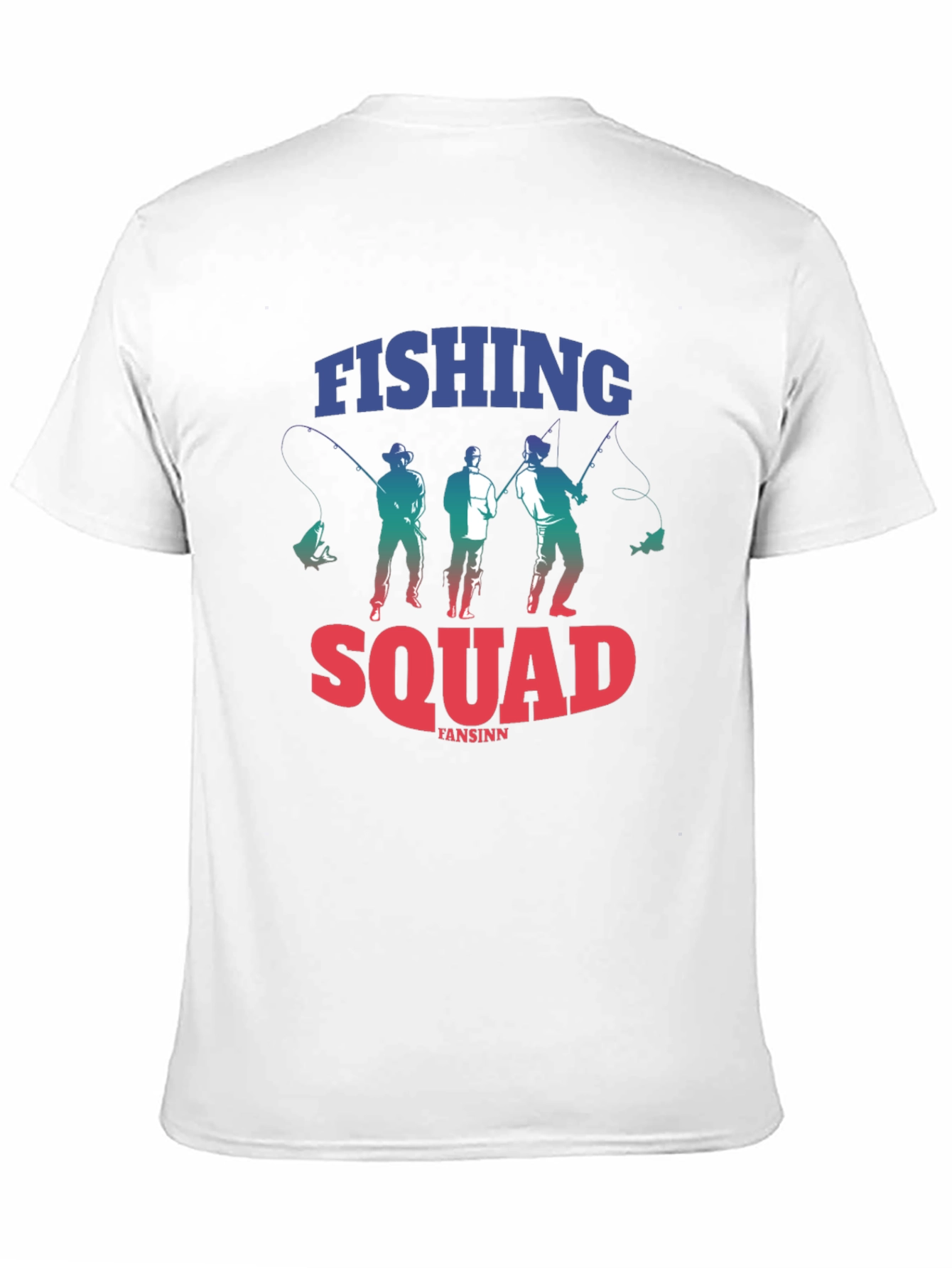 Fishing Squad Graphic Tee - Black Cotton T-Shirt