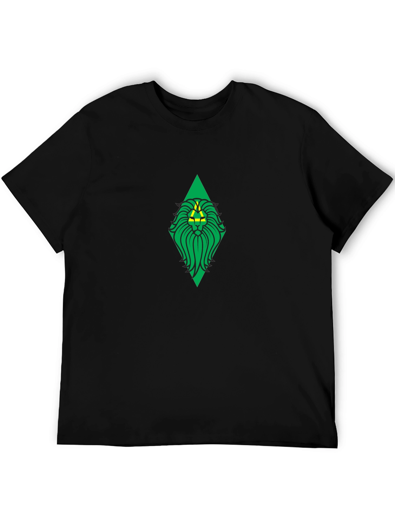 Lion Crest Graphic Tee - Black Casual Shirt
