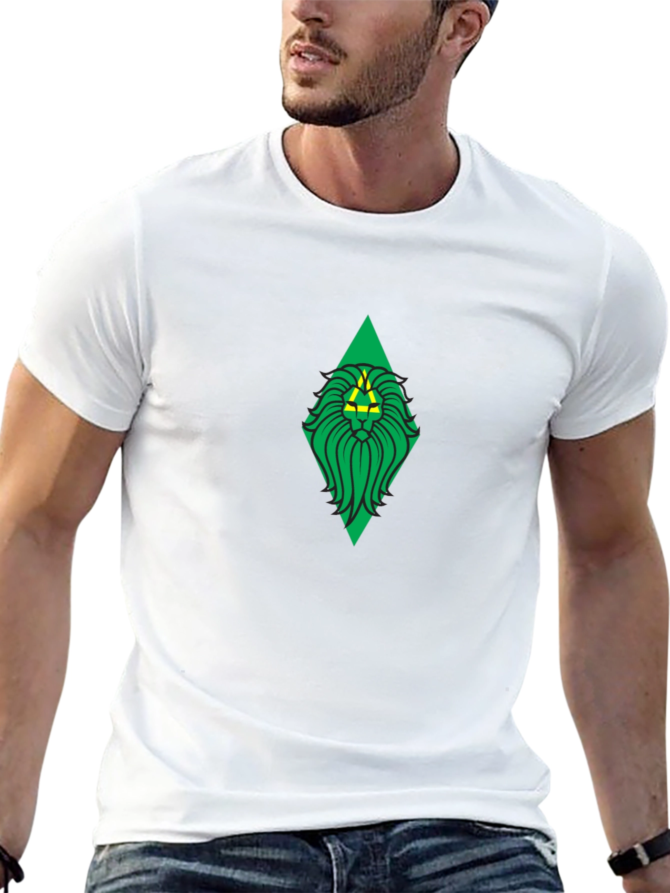 Lion Crest Graphic Tee - Black Casual Shirt