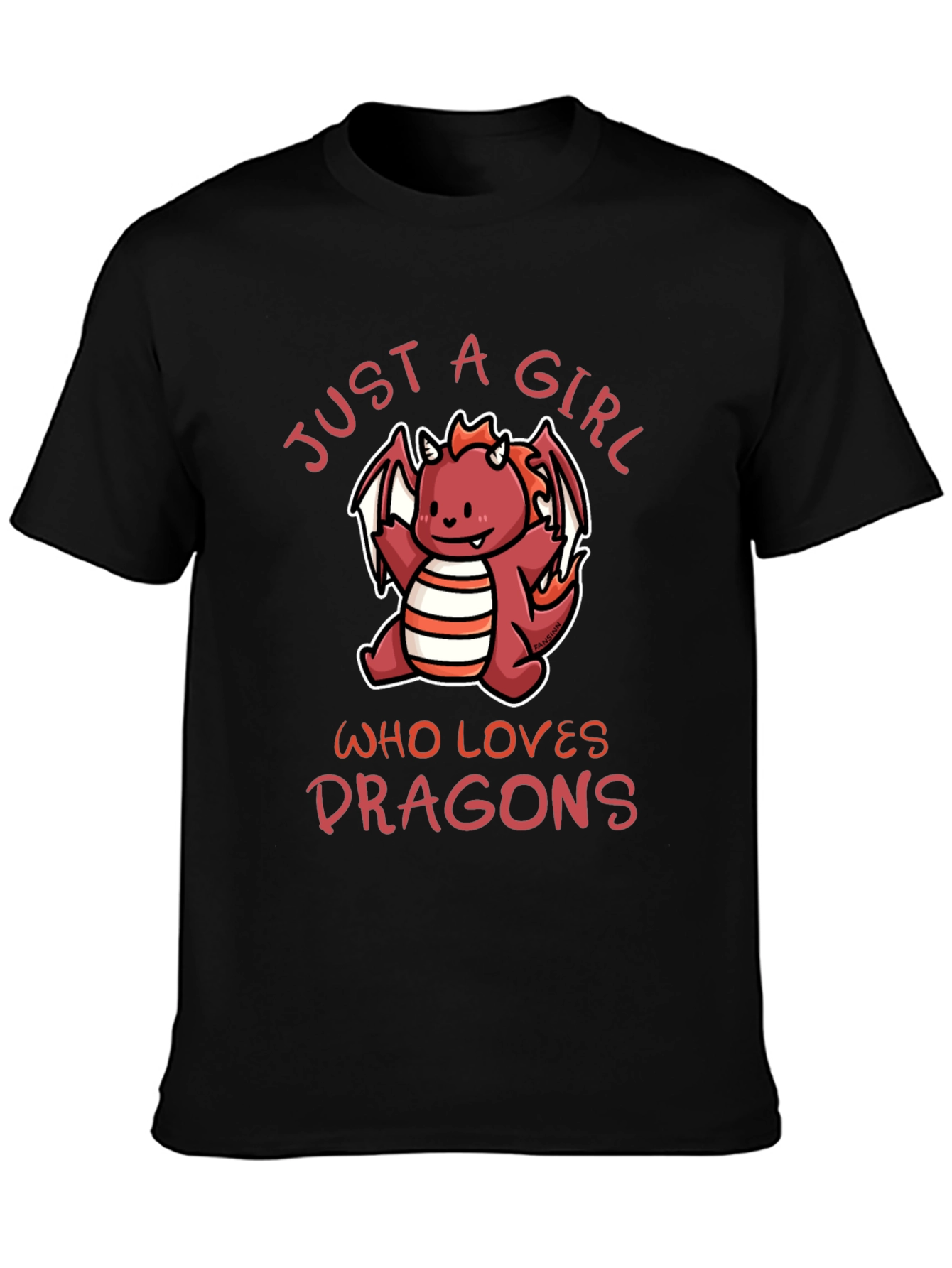 Just A Girl Who Loves Dragons Graphic Tee