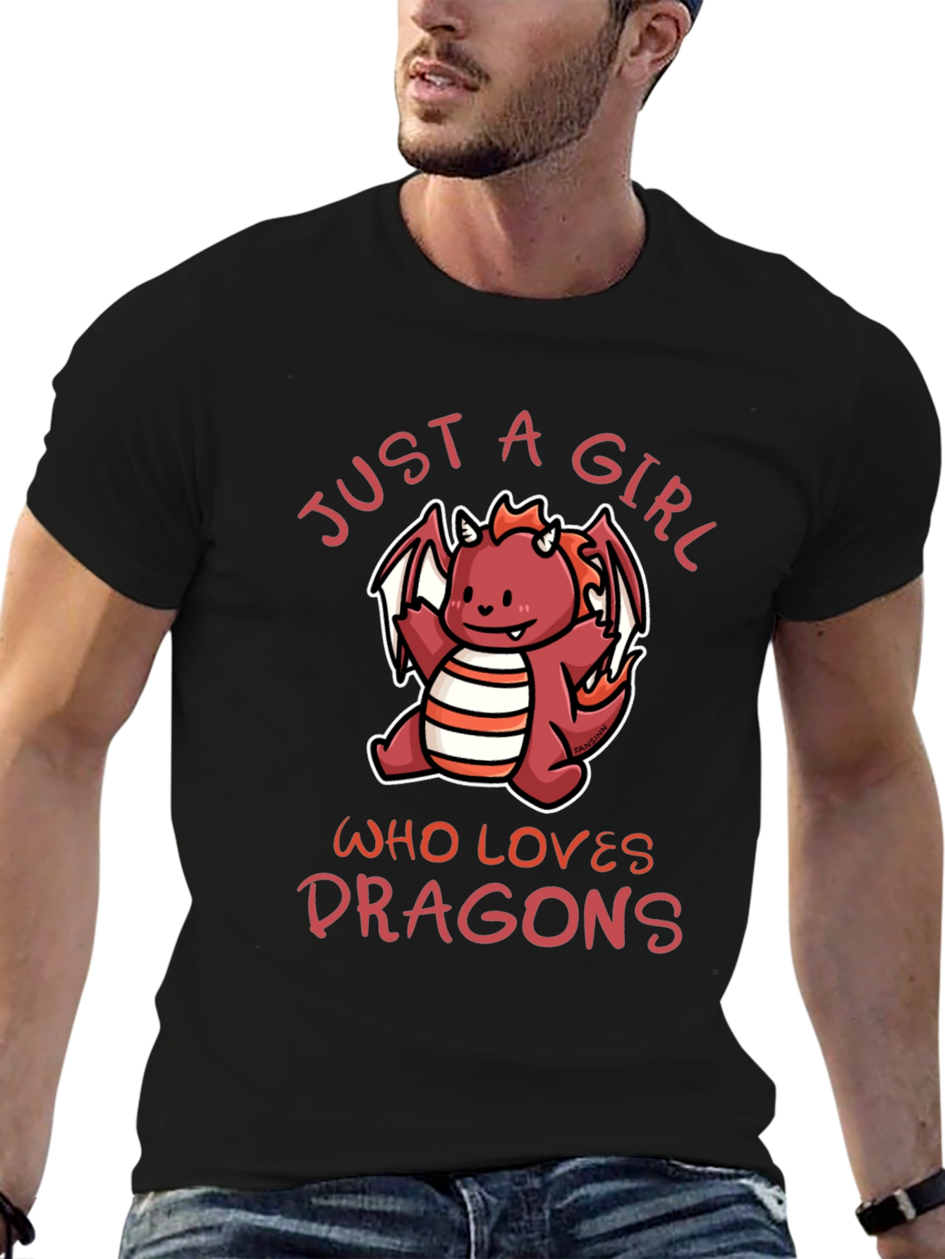 Just A Girl Who Loves Dragons Graphic Tee