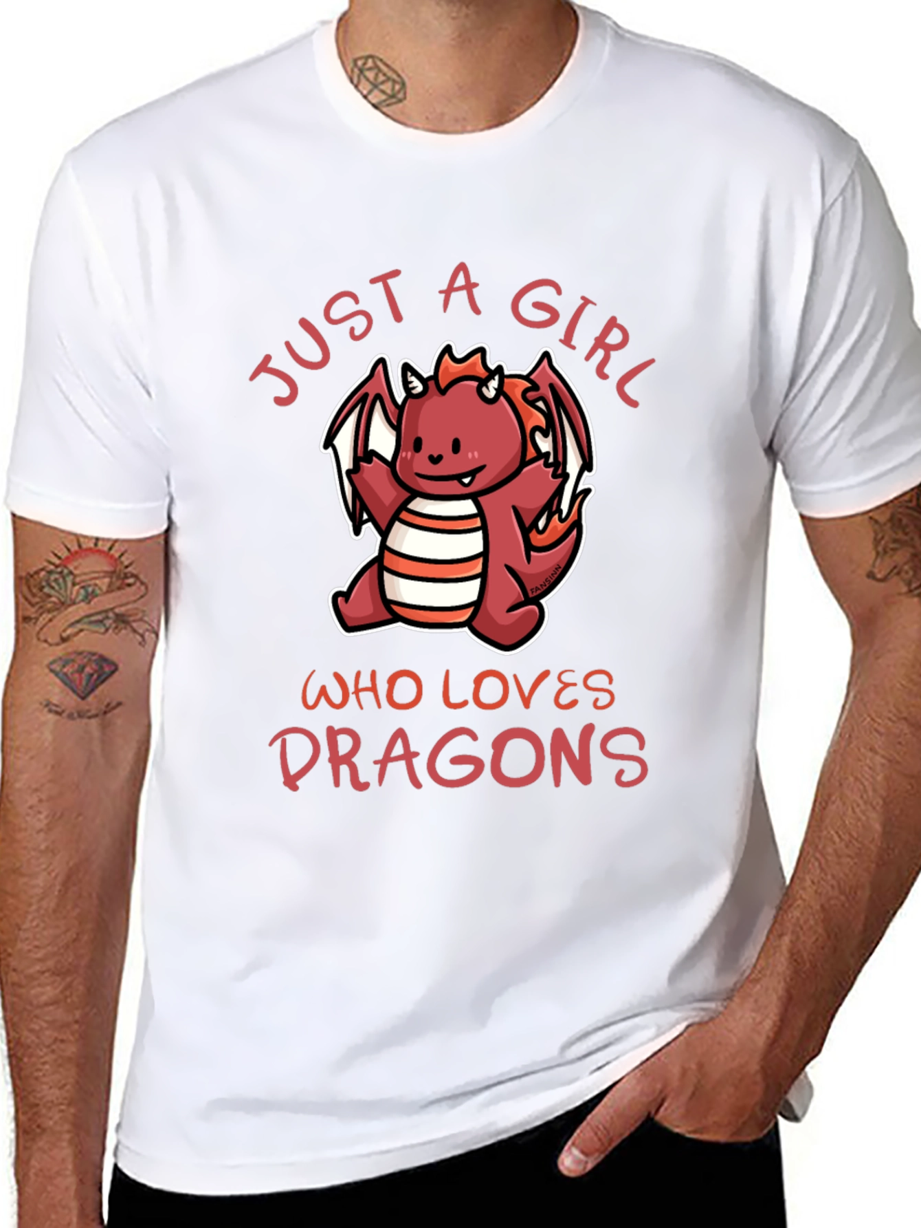 Just A Girl Who Loves Dragons Graphic Tee