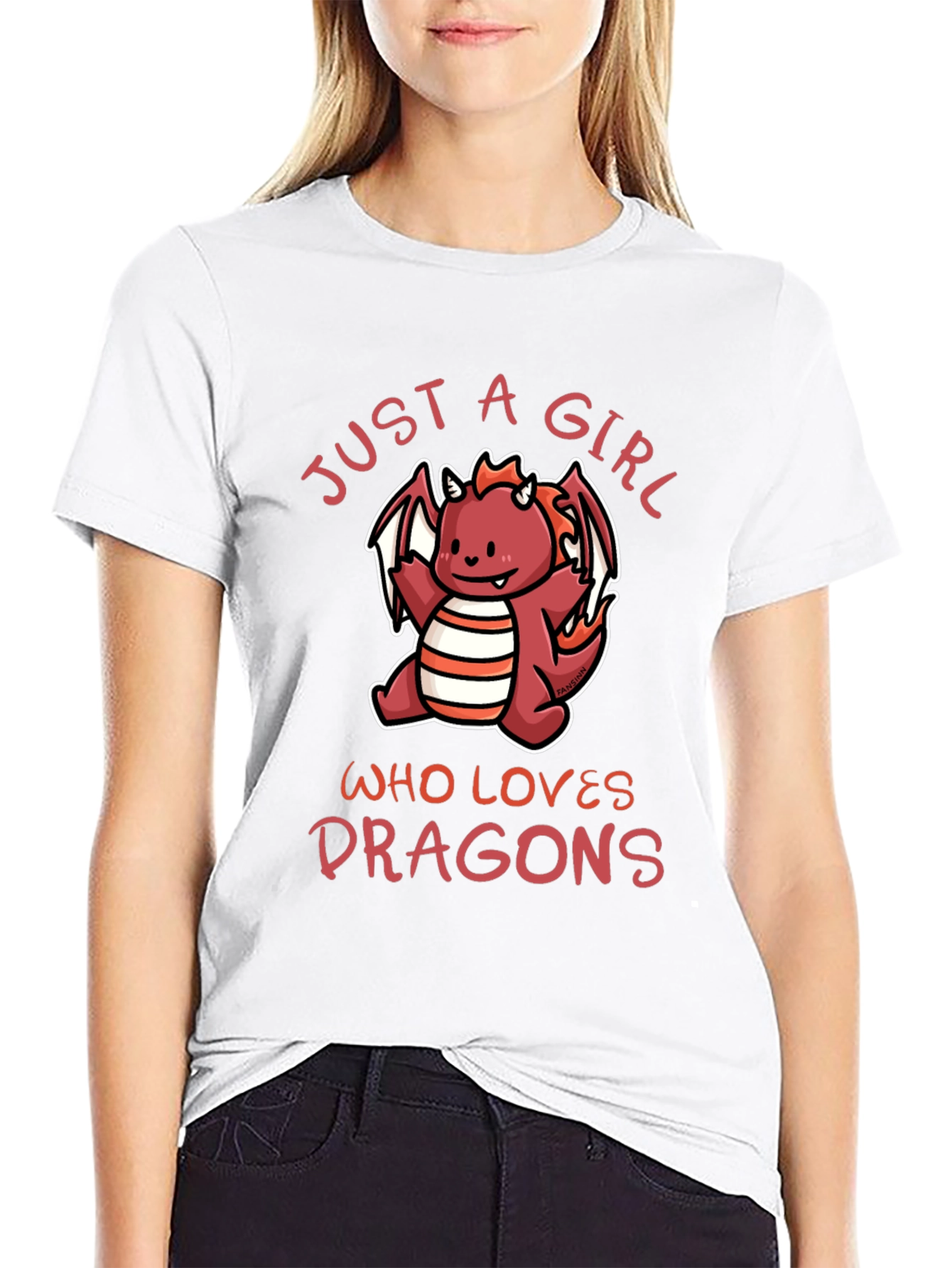 Just A Girl Who Loves Dragons Graphic Tee