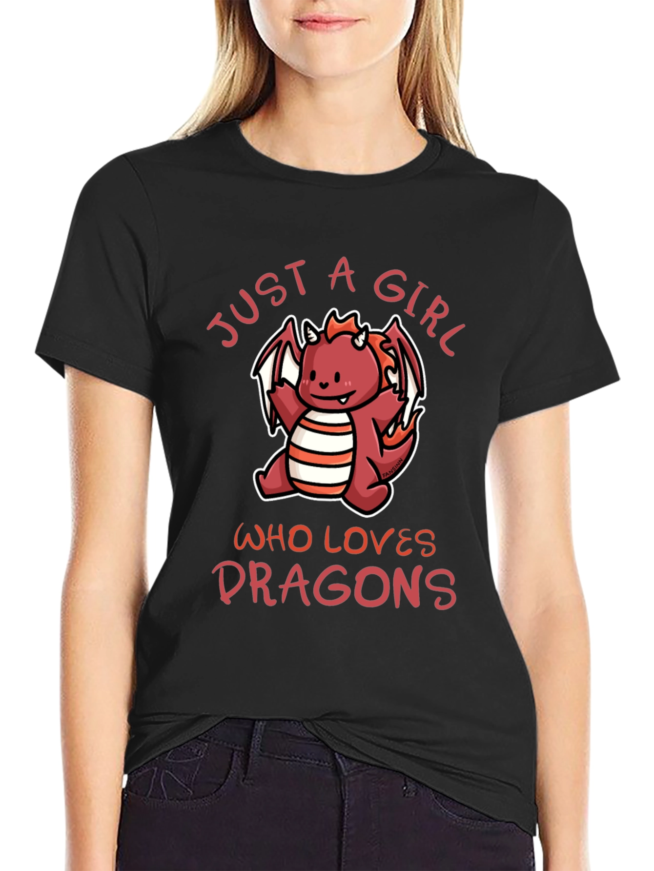 Just A Girl Who Loves Dragons Graphic Tee