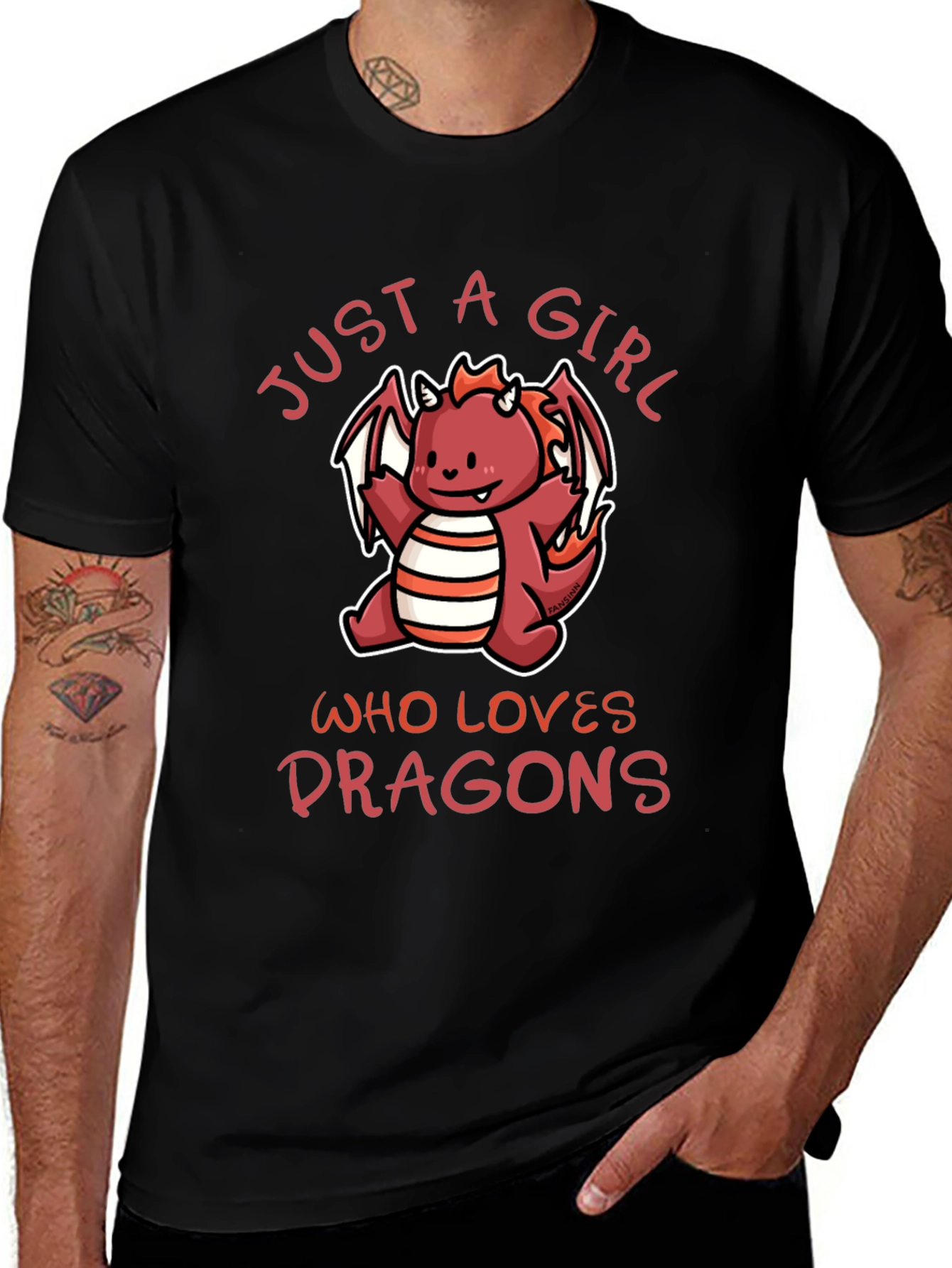 Just A Girl Who Loves Dragons Graphic Tee